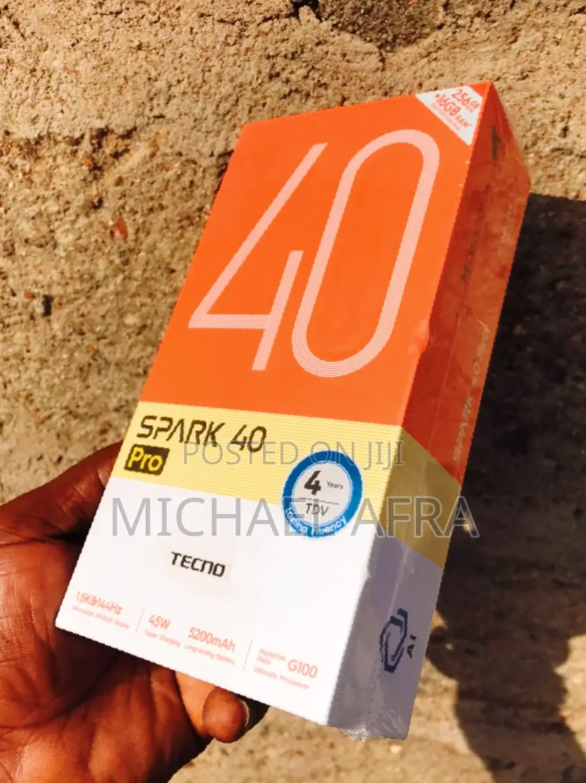New Tecno Spark 40 Pro 256 GB Black