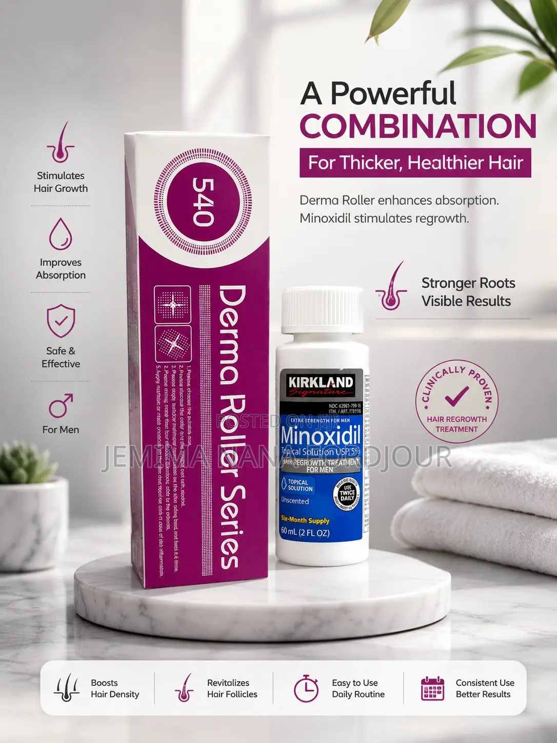Kirkland Minoxidil Plus Derma Roller