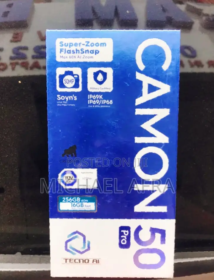 New Tecno Camon 50 Pro 256 GB Black