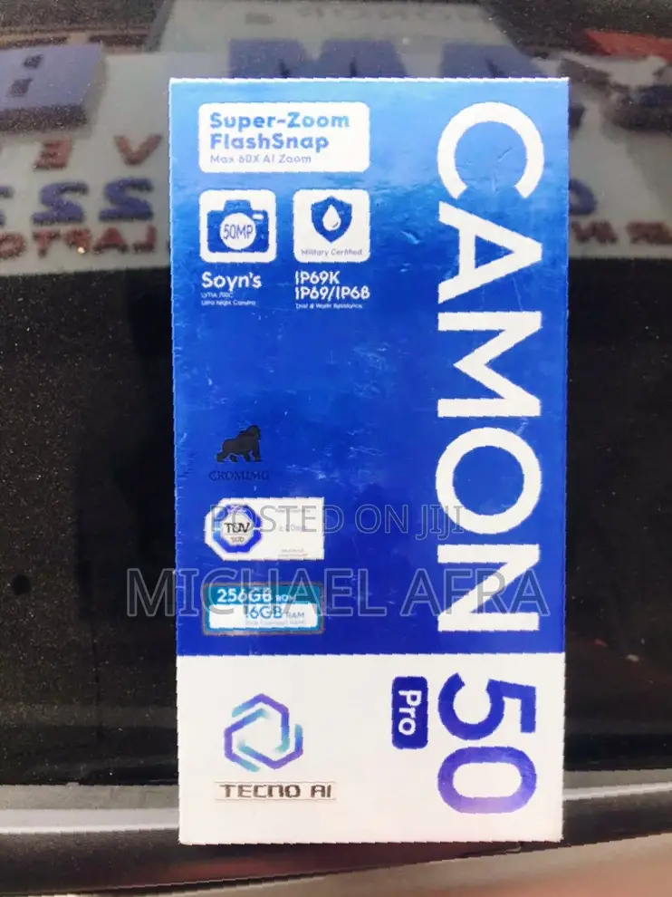 New Tecno Camon 50 Pro 256 GB Black