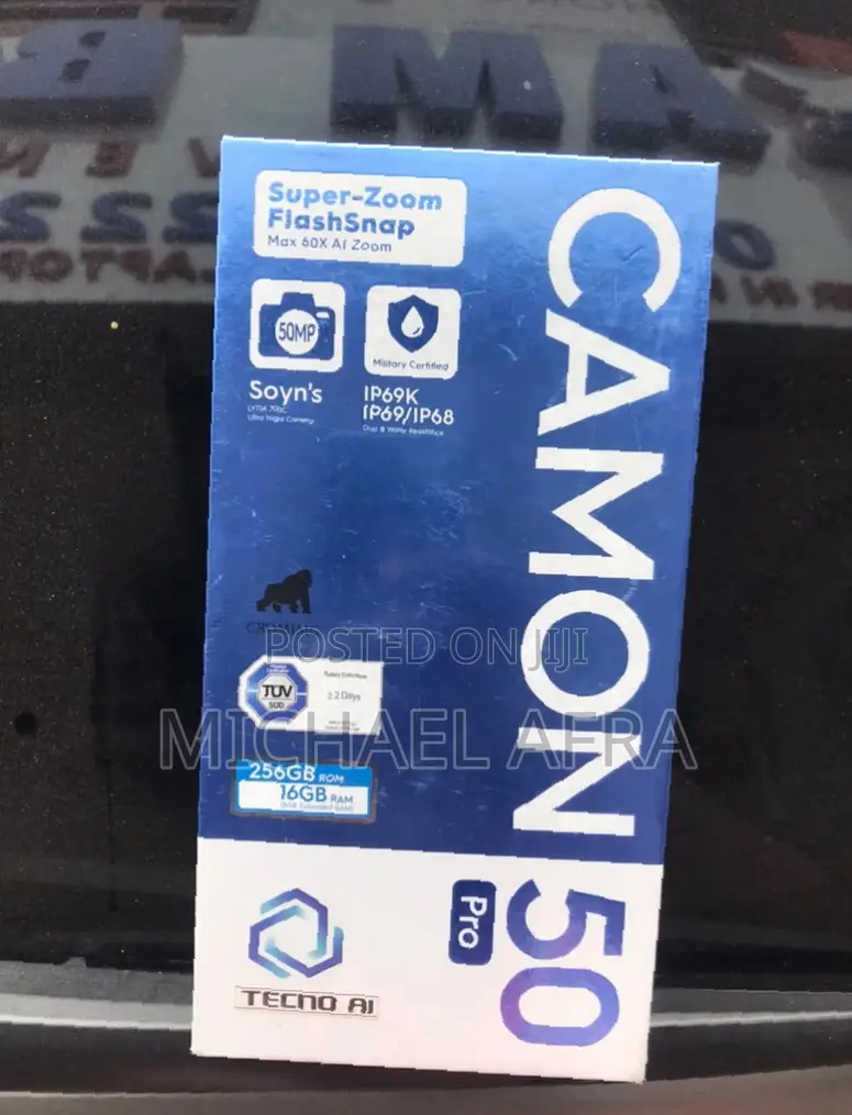 New Tecno Camon 50 Pro 256 GB Black