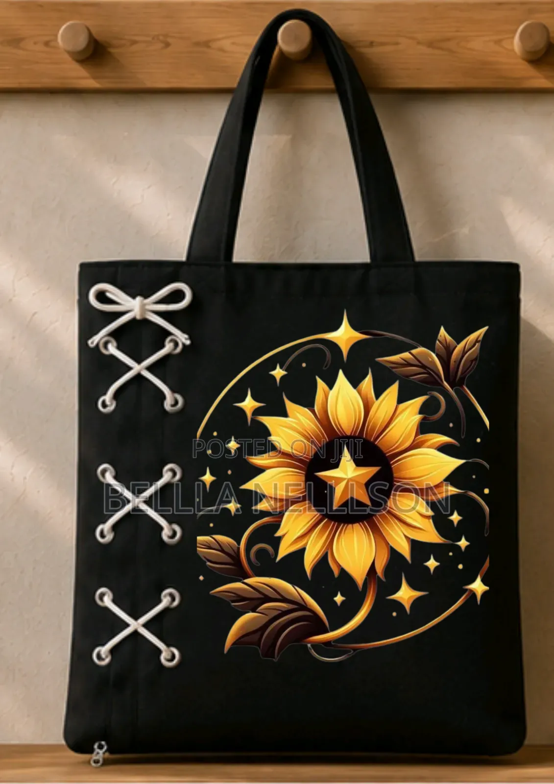 Floral Laced Tote Bags