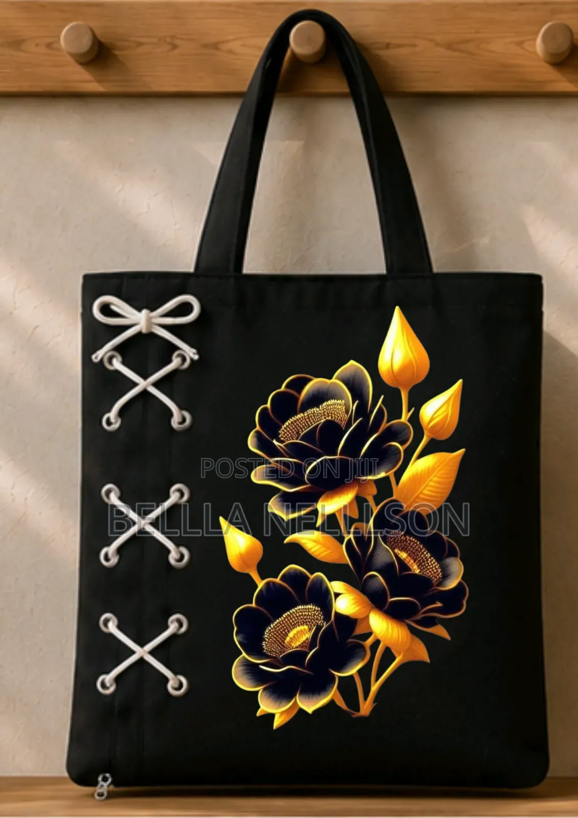 Floral Laced Tote Bags