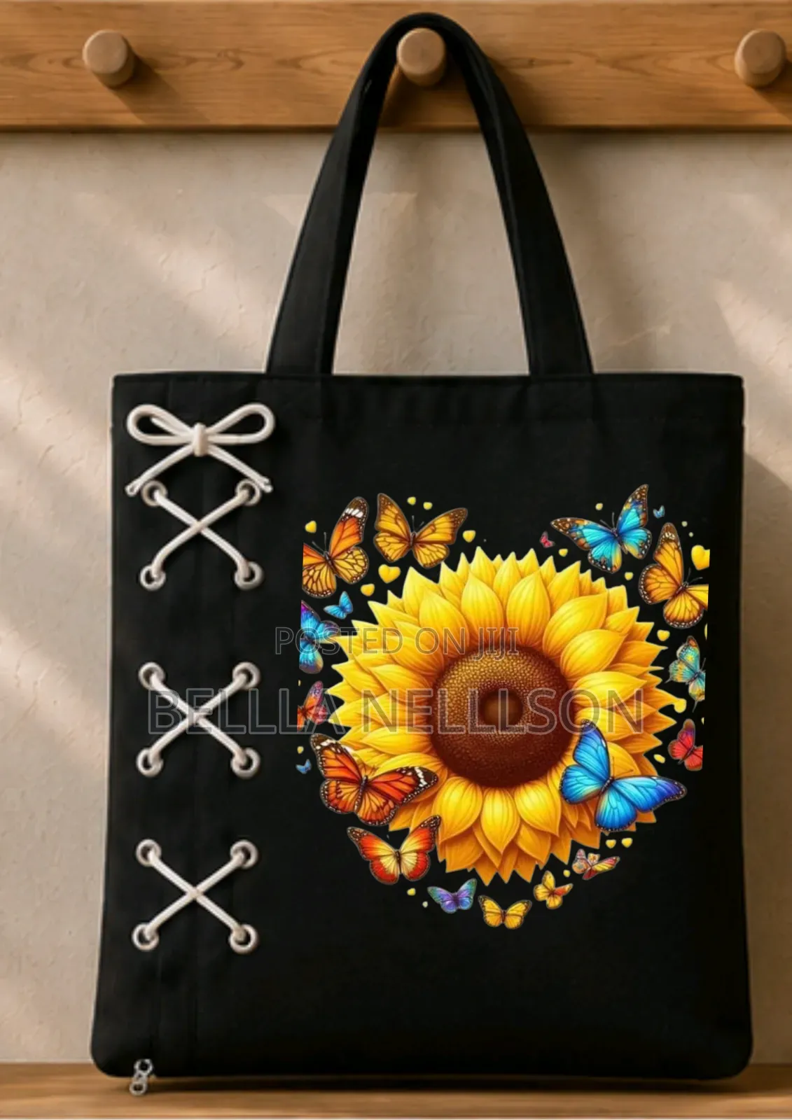 Floral Laced Tote Bags