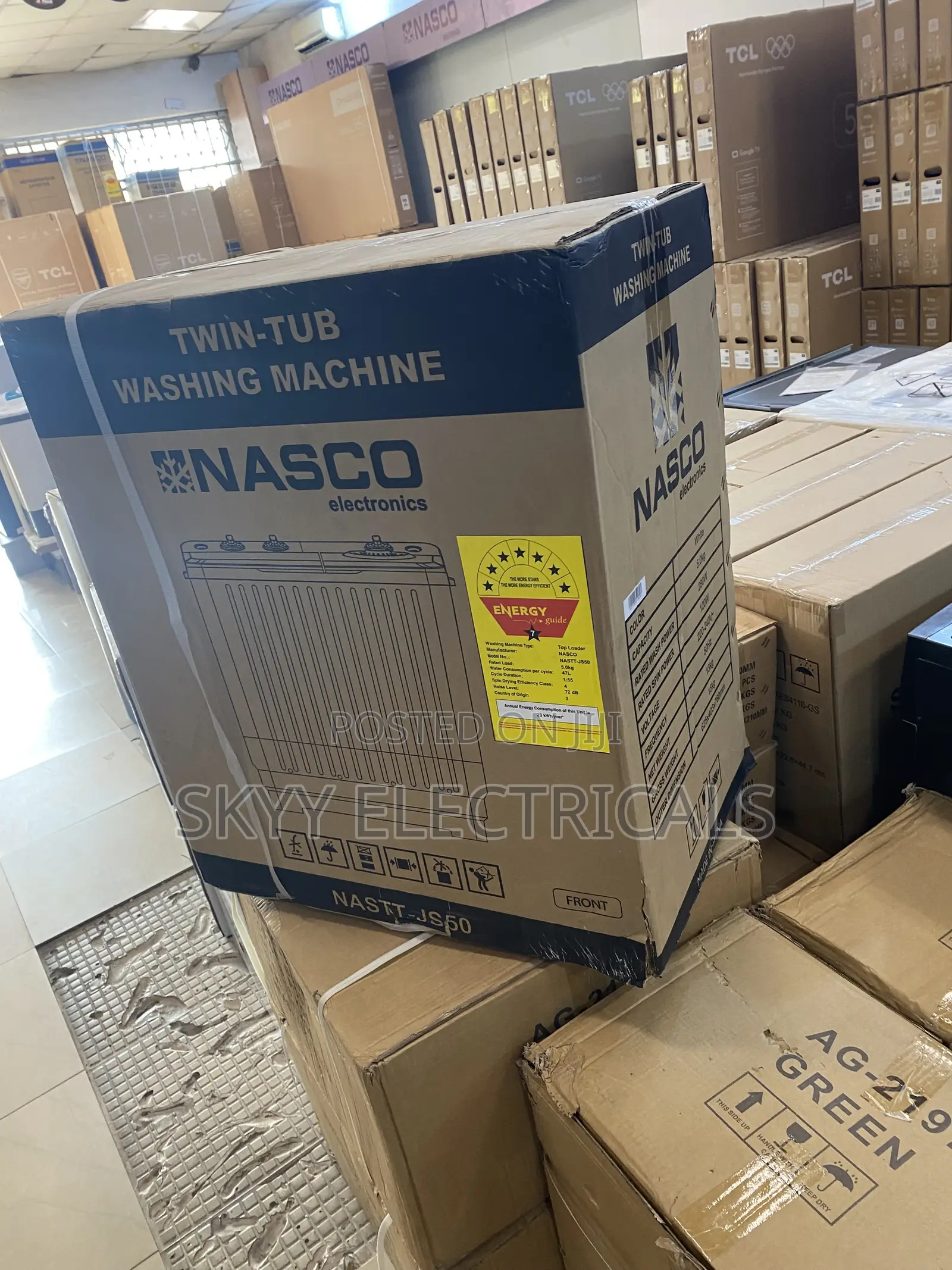 Nasco 5kg Twin Turb Washing Machine New