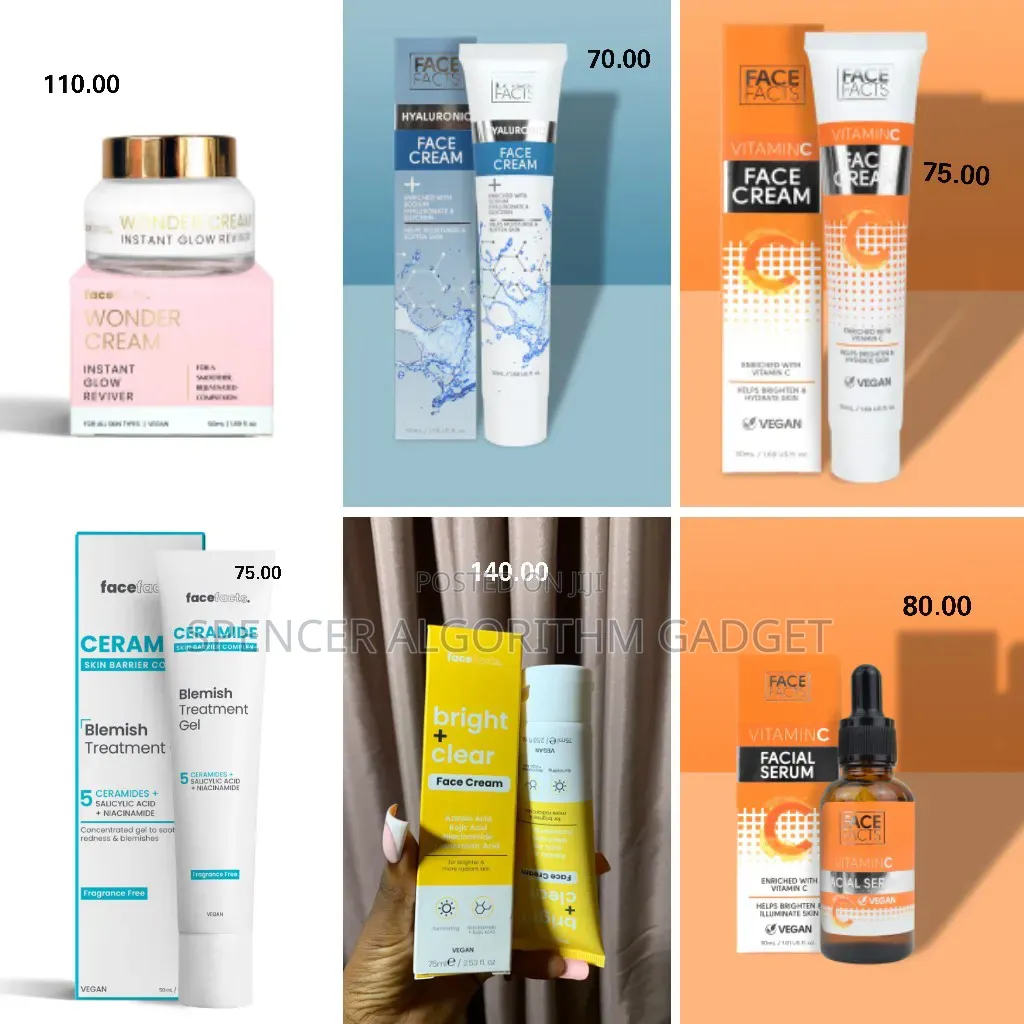 Face Facts Wonder /Bright+clear/Hyaluronic/Blemish/vitC/Face Serum/CRM