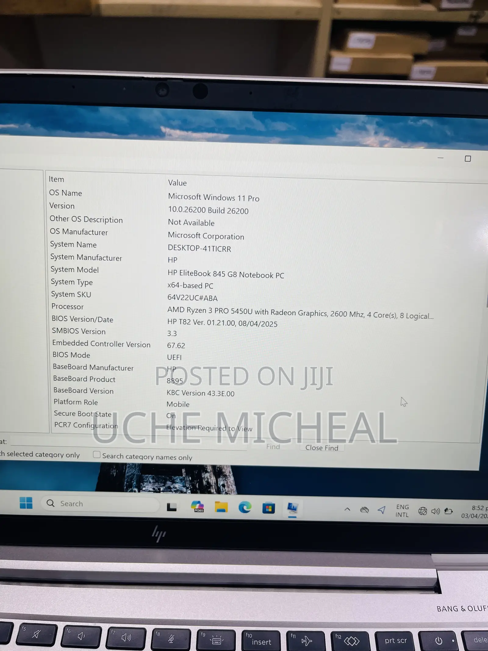 Laptop HP EliteBook 845 G8 16GB AMD Ryzen 5 SSD 256GB