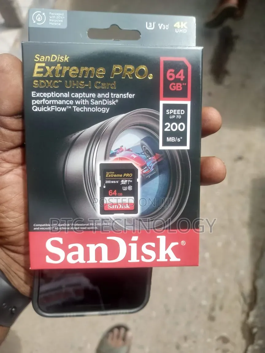 Sandisk Extreme Pro 64gb Camera  Memory Card