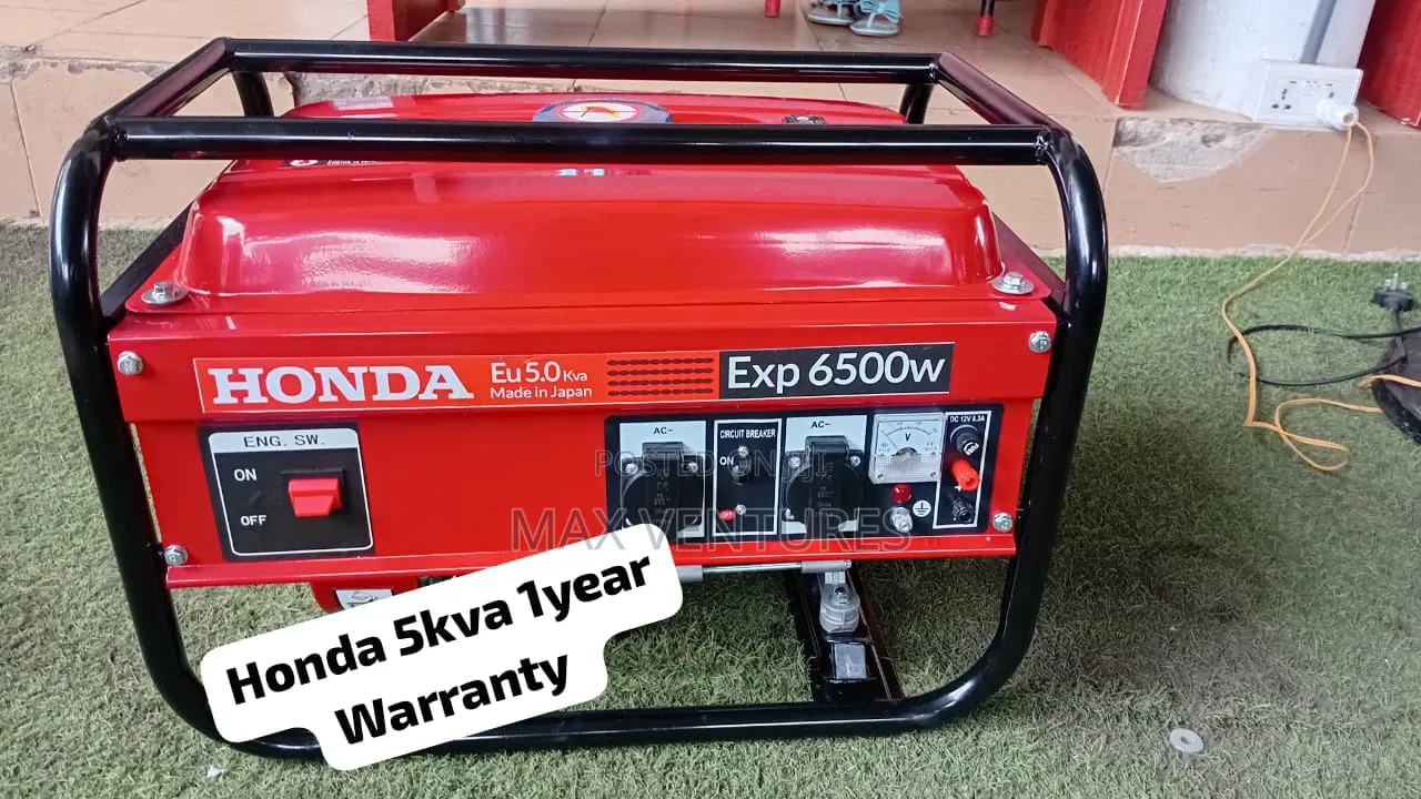 Honda 5kVA Generator – Ideal for Homes, Shops Offices 5kva