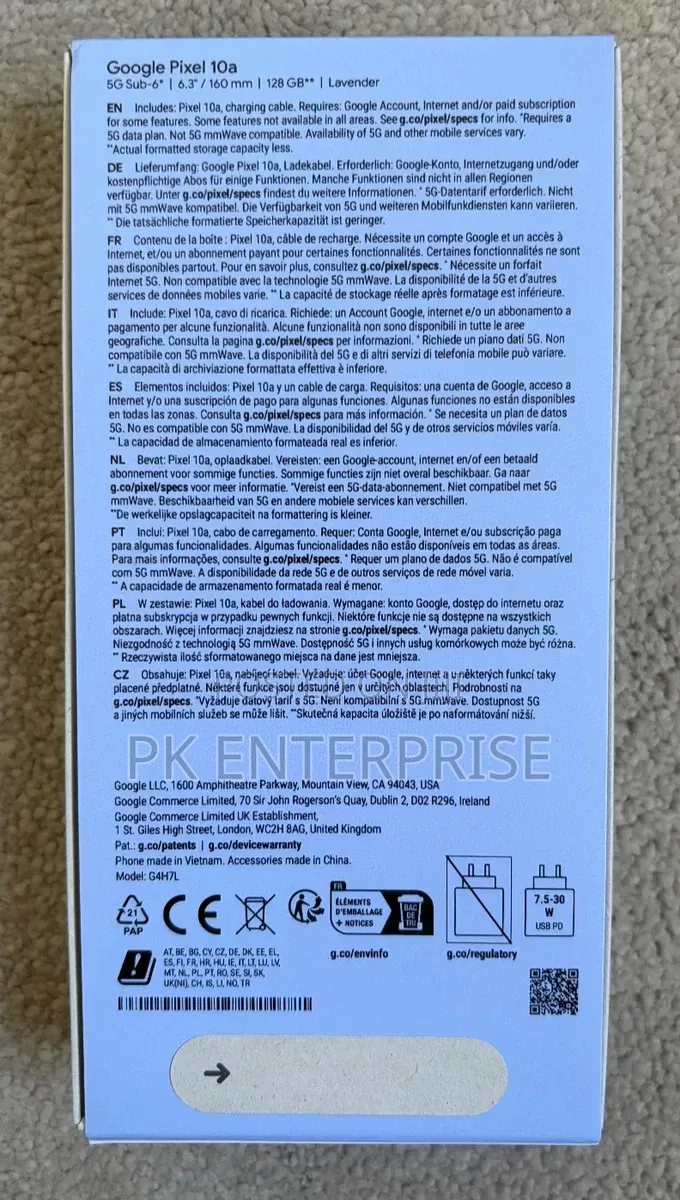 New Google Pixel 10a 128 GB Blue