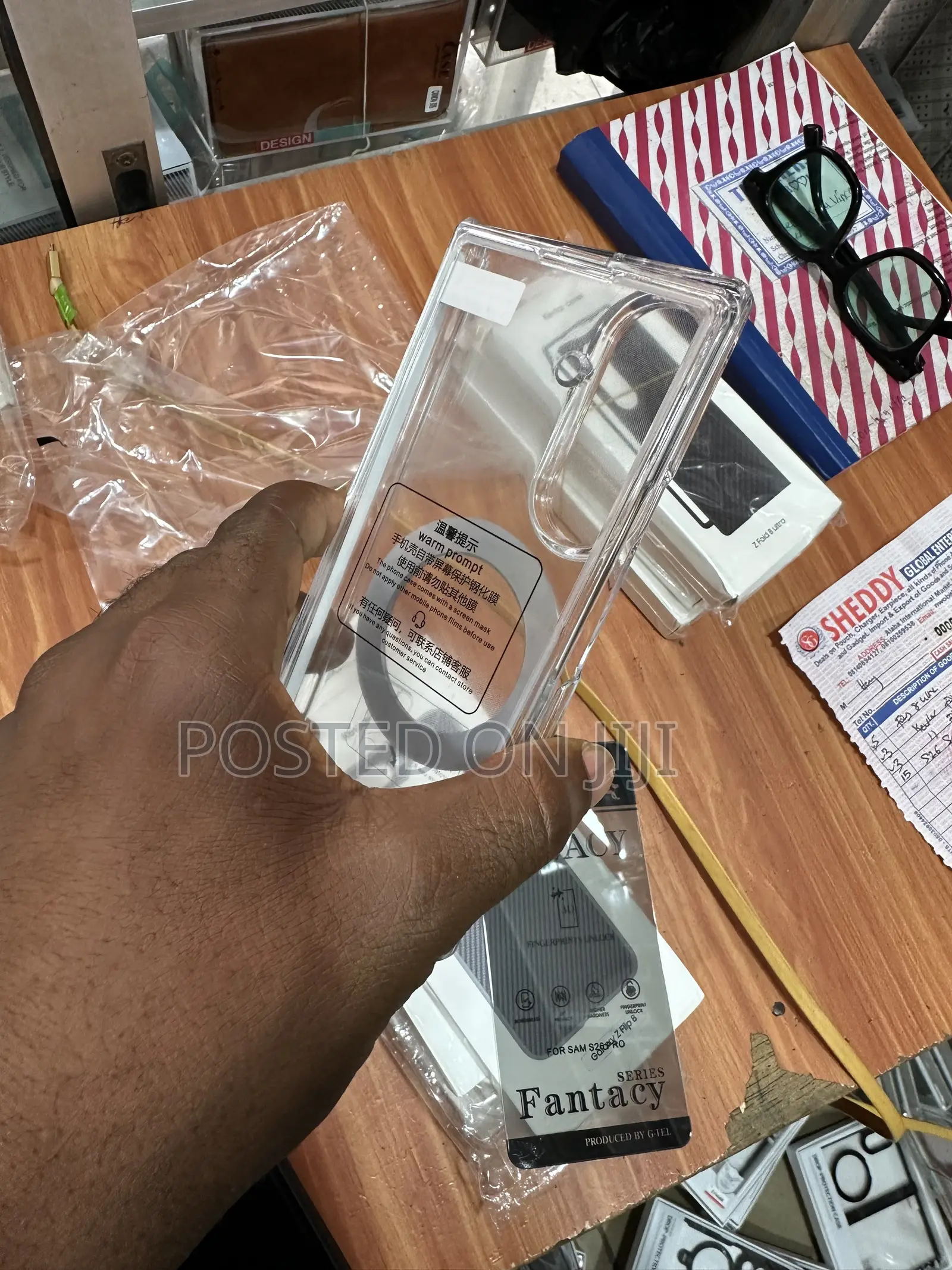 Z Fold8ultra Front Back Transparent Case With Magnetic Stand