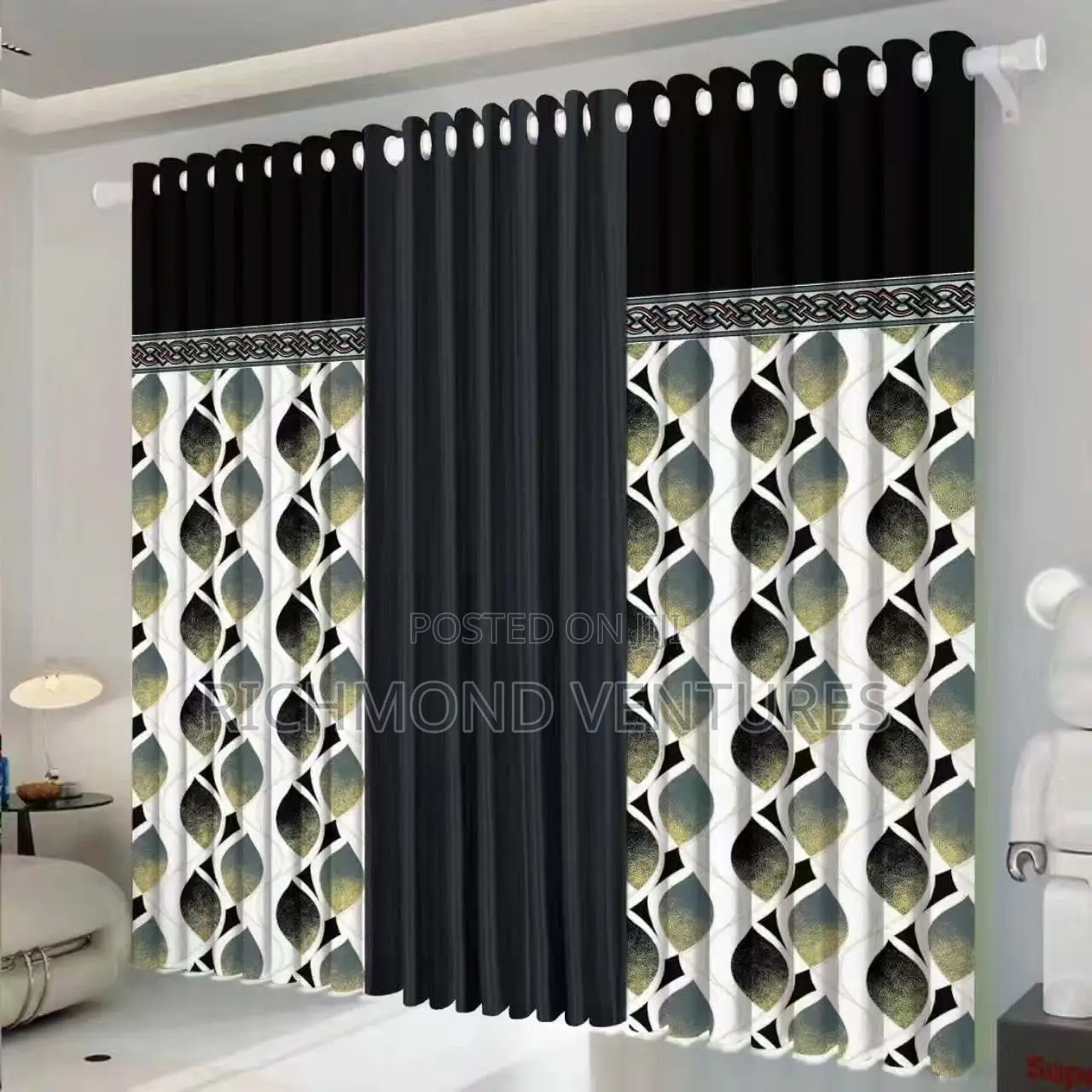 Neat and Affordable 3 in 1 Curtains in Different Colors