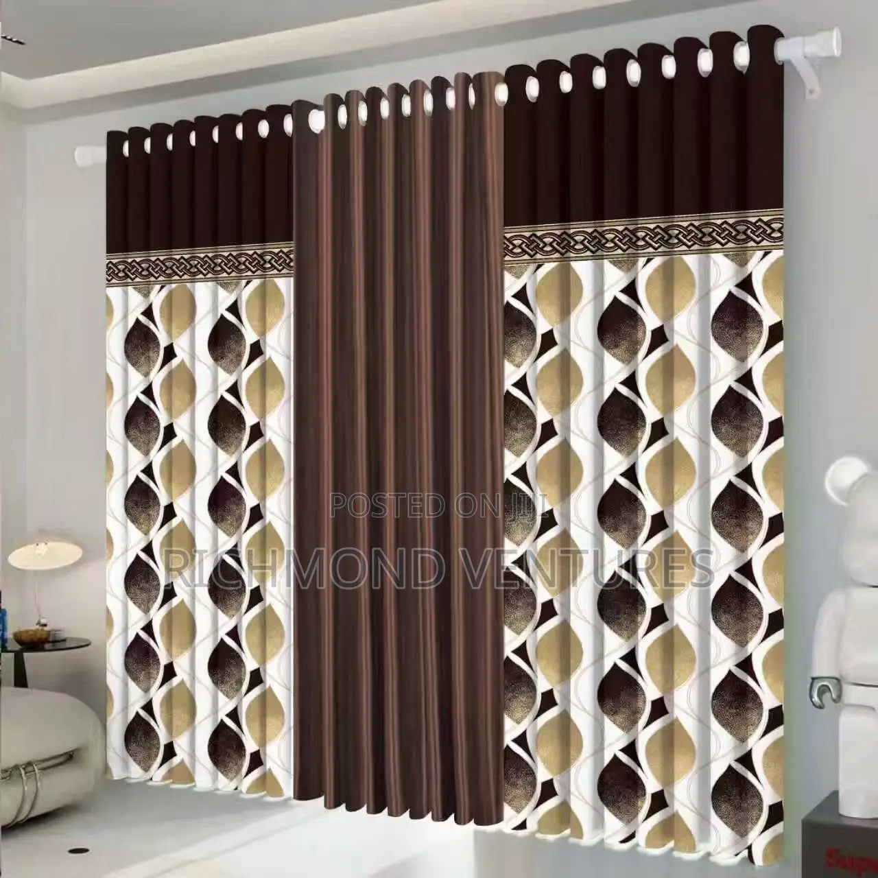 Neat and Affordable 3 in 1 Curtains in Different Colors
