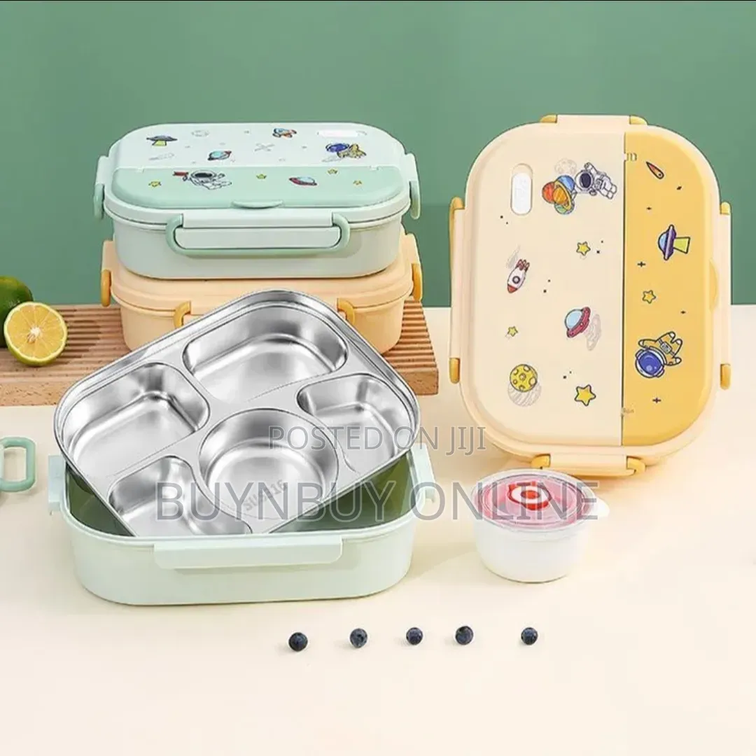 316 Food Grade Stainless Steel Bento Lunch Box With 5 Compartment