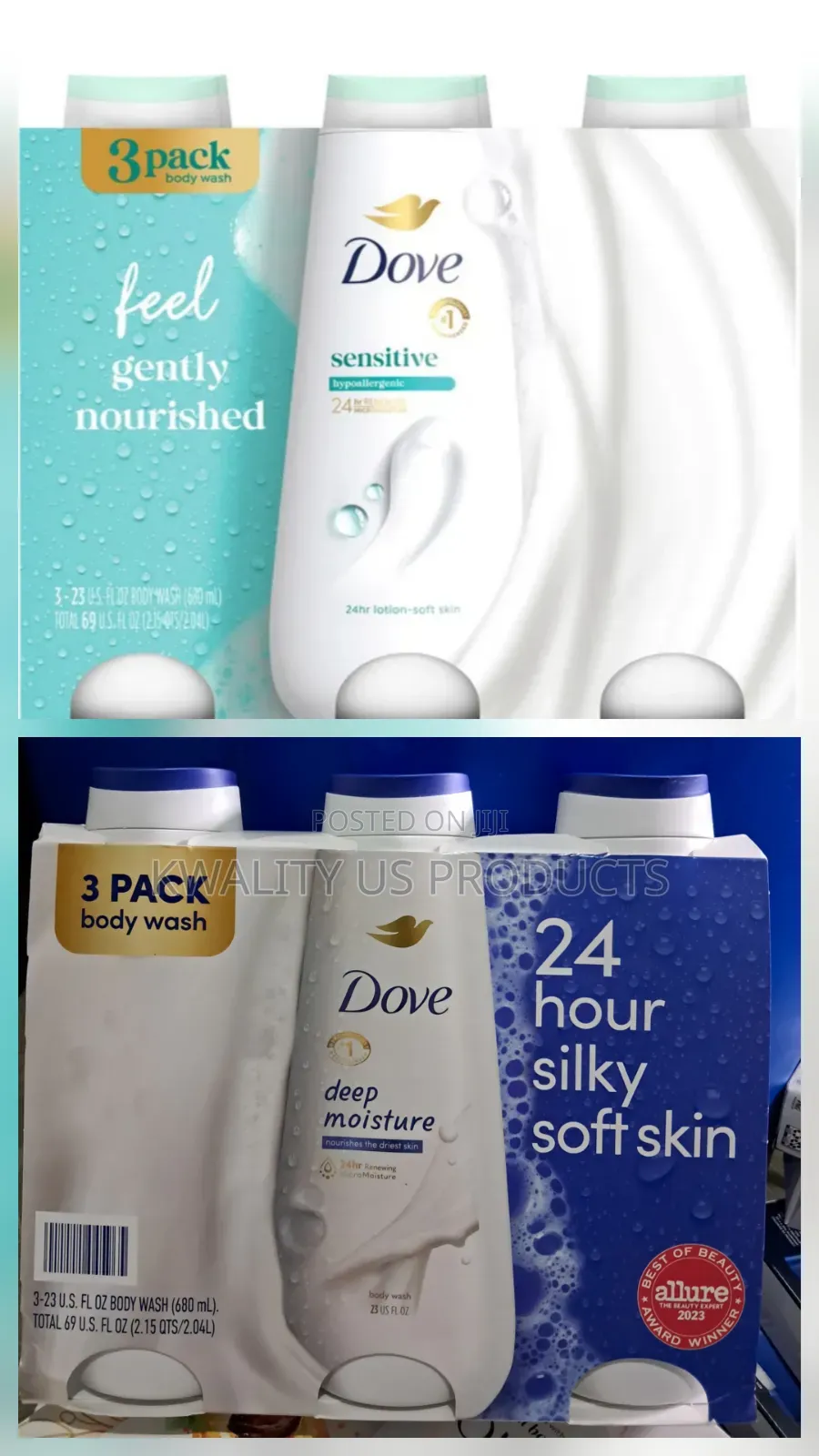 Dove Moisturizing Body Wash - 3 Pack