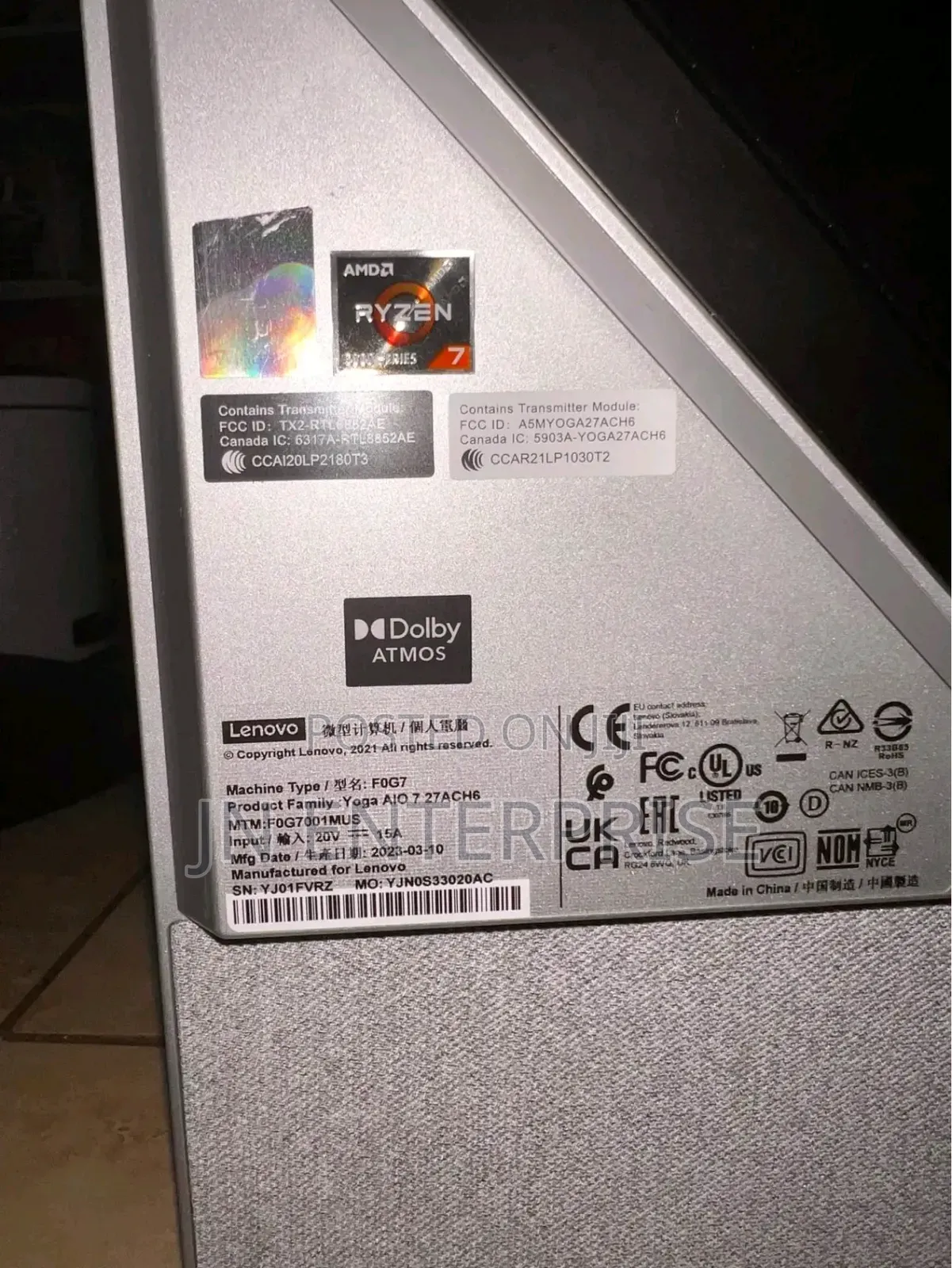New Desktop Computer Lenovo Legion Y720 32GB AMD Ryzen 7 SSD 1T