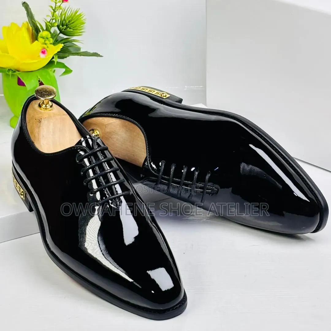 Versace Executive Patent Leather Oxford Shoes