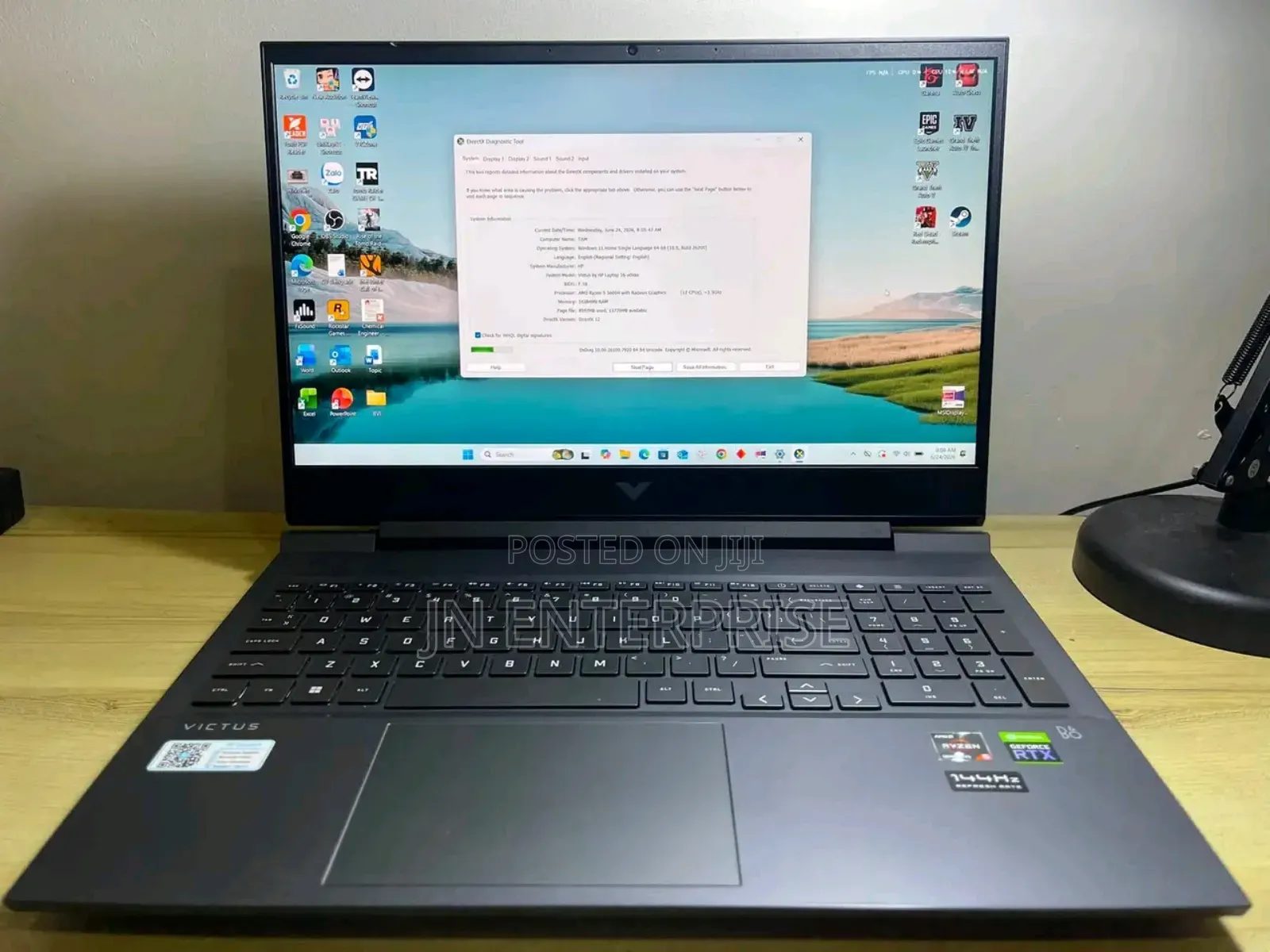 New Laptop HP Victus 15 16GB AMD Ryzen 5 SSD 512GB