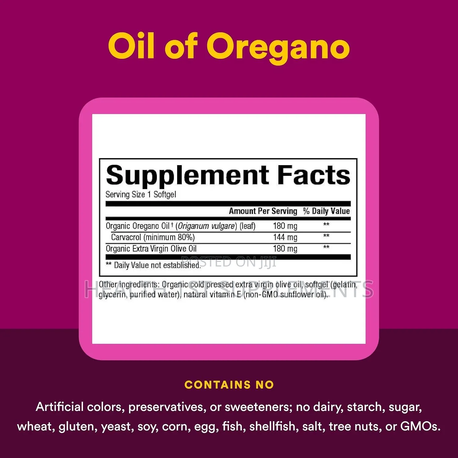 H Pylori Clear Out! Oregano Oil, 180mg, 60 Softgels