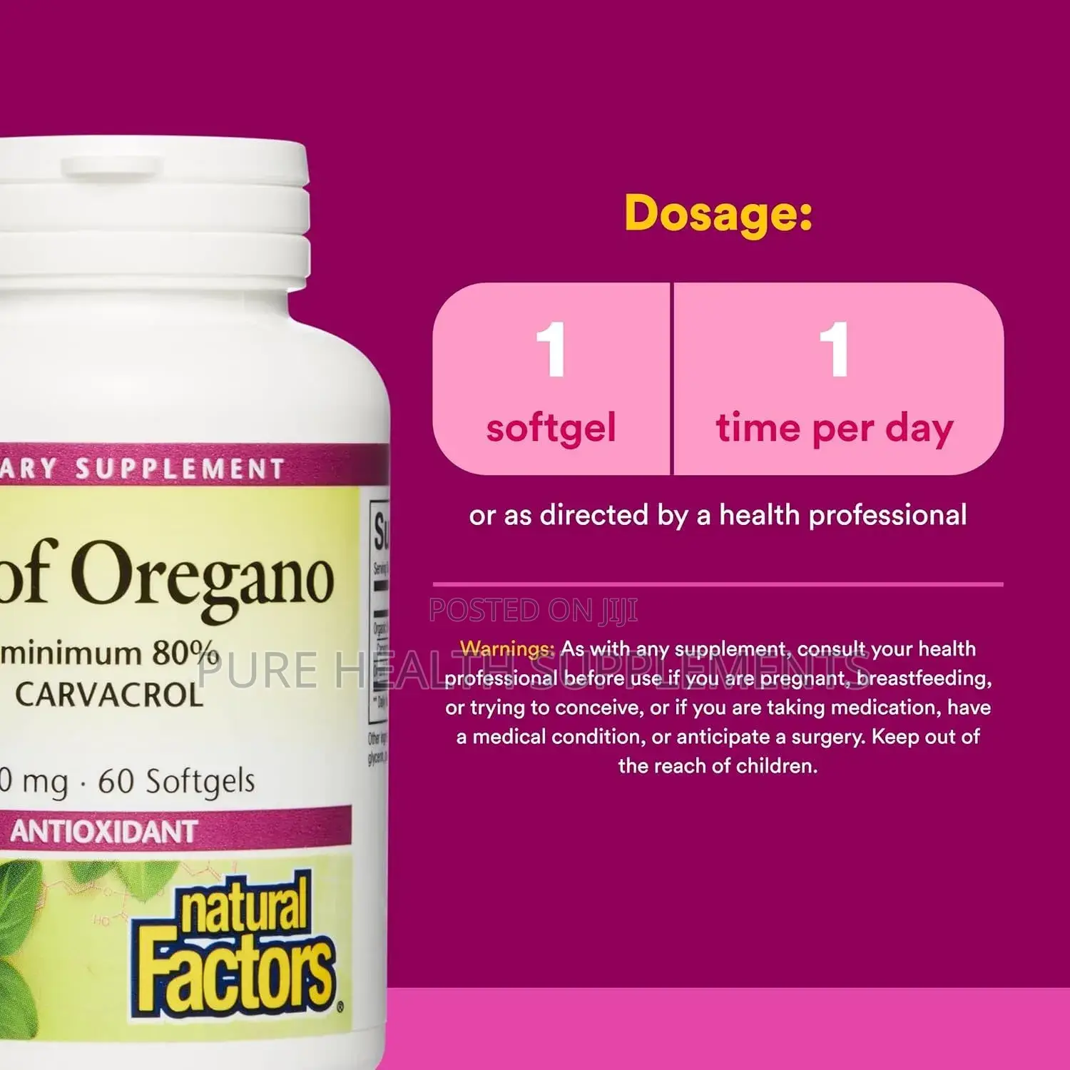 H Pylori Clear Out! Oregano Oil, 180mg, 60 Softgels