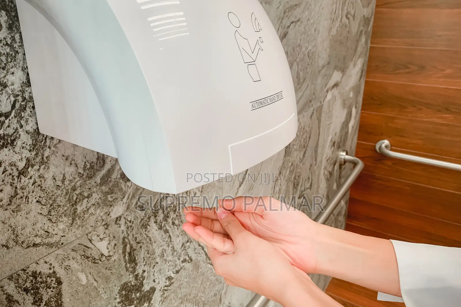 Automatic Hand Dryer, Sensor Operated, 1200W - White