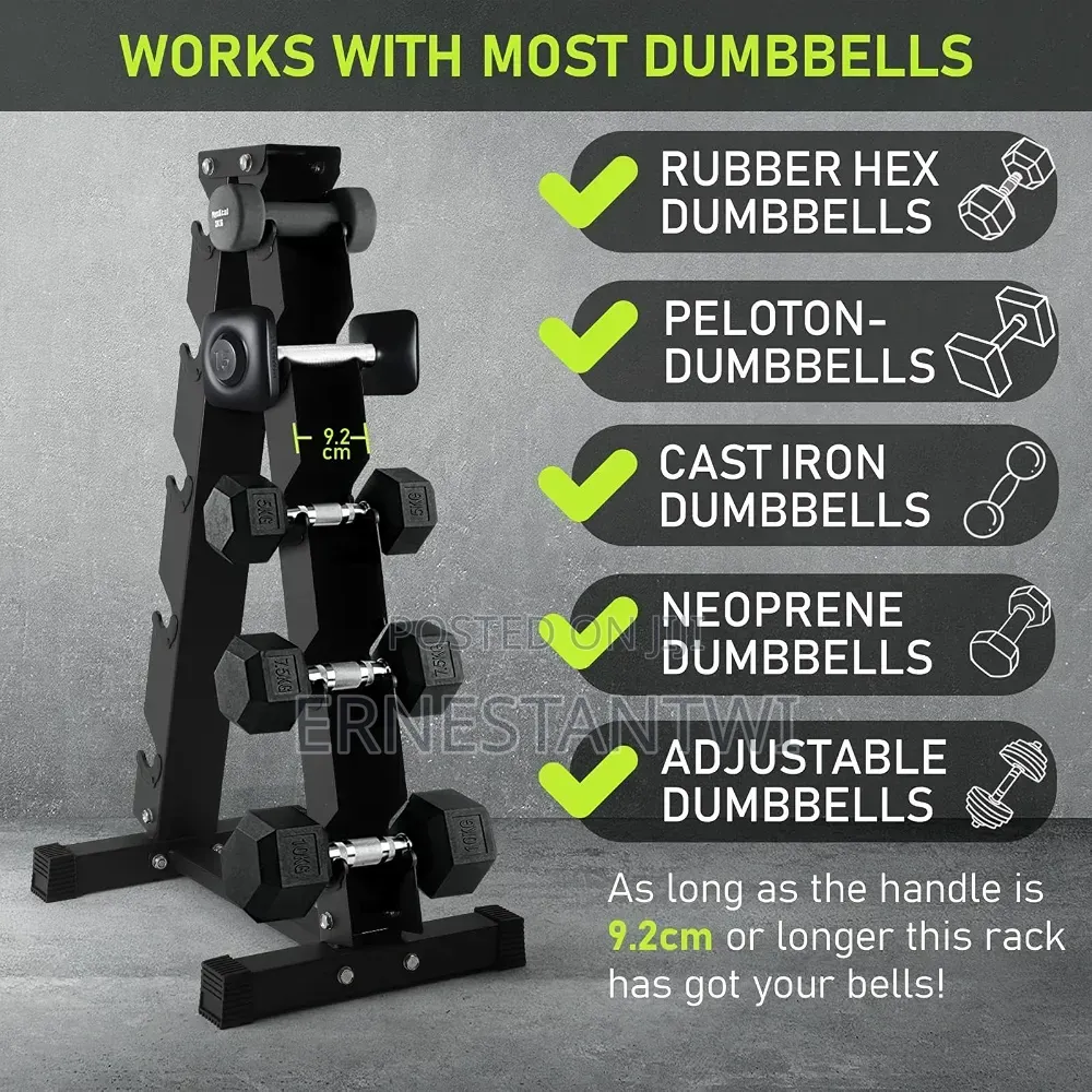 Solid Dumbbell Rack From Physkal, UK