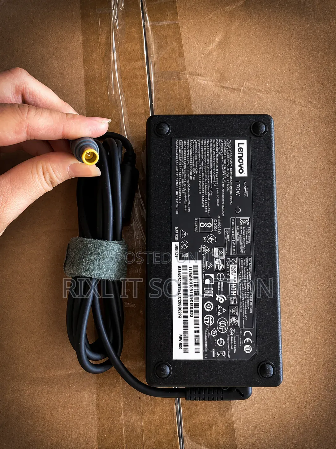 Original Lenovo 170W Round Yellow Tip AC Charger for ThinkPad Laptops