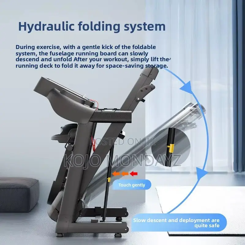 Portable Foldable Electric Treadmill Home Use Wireless Heart Rate