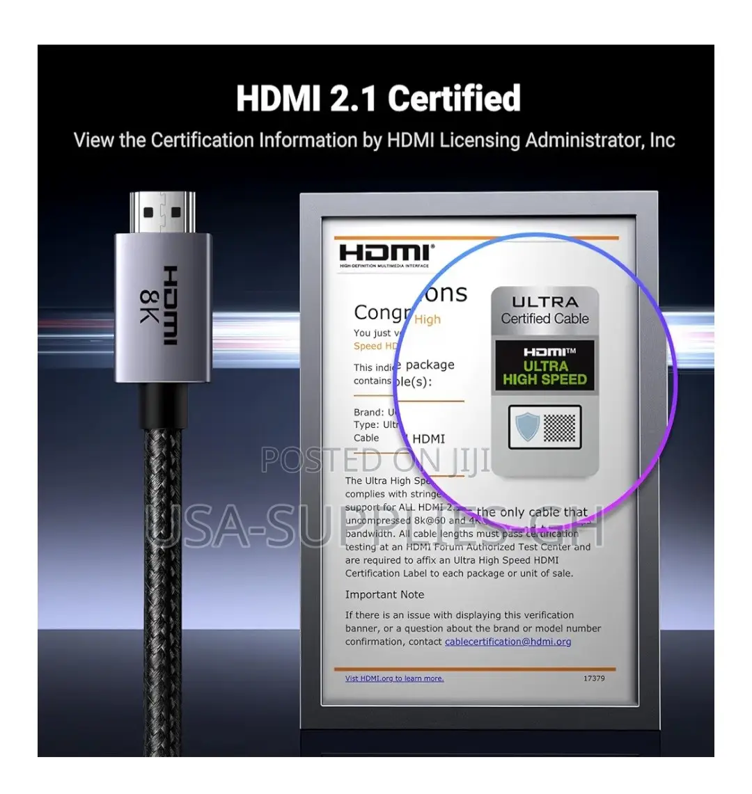 UGREEN Ultra High Speed HDMI to HDMI Cable 6.6ft From USA
