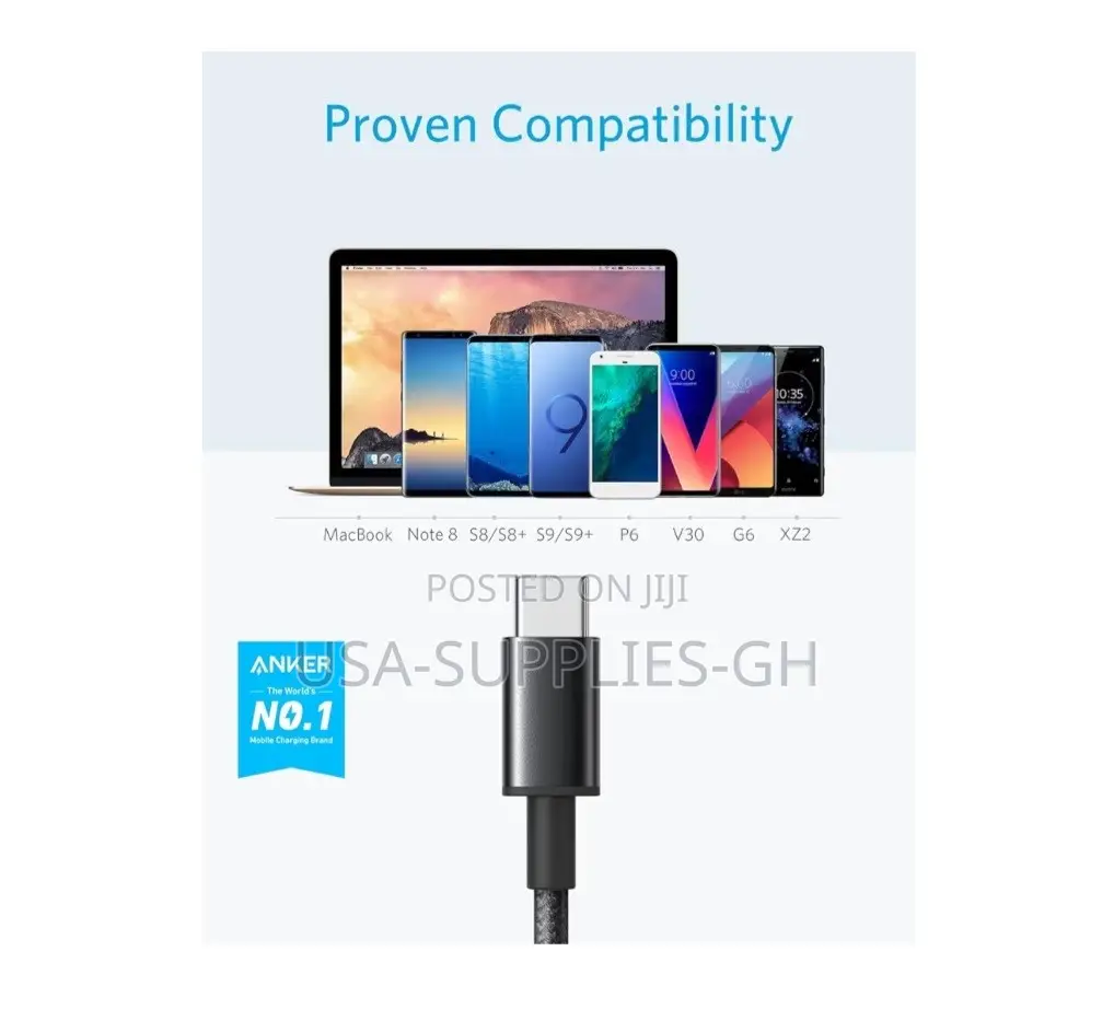 Anker USB a to USB C Cable, Super Fast Speed Cable 6 Ft From USA