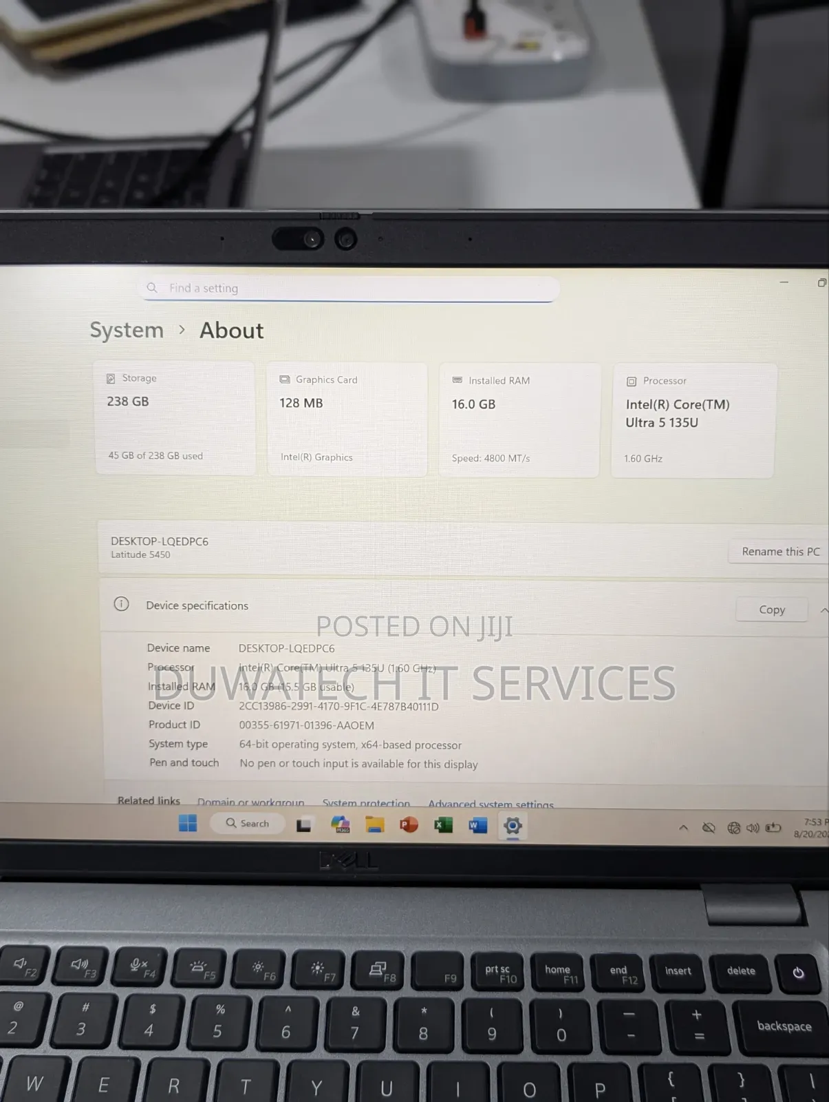 Laptop Dell Latitude 5450 16GB Intel Core Ultra 5 SSD 256GB