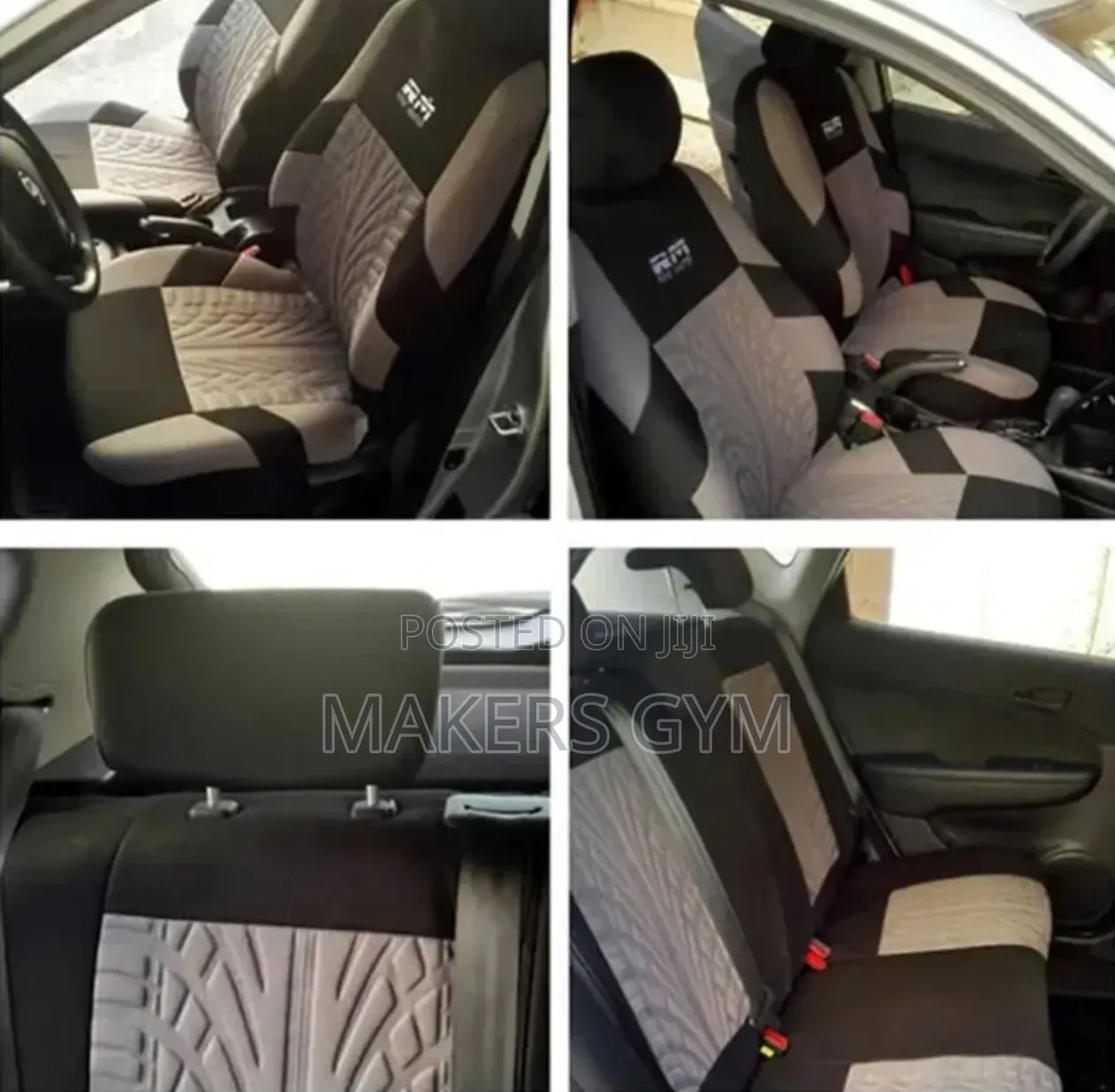Car Seat Covers (Black and Grey) Univ