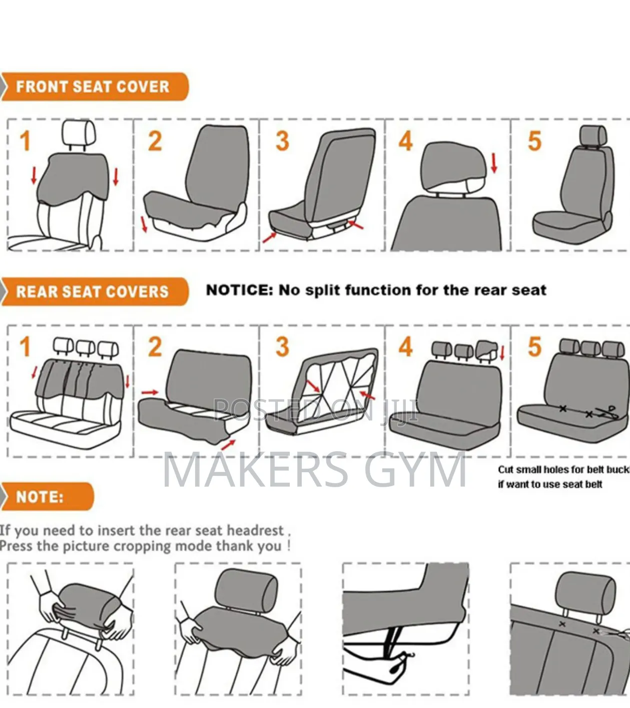 Car Seat Covers (Multiple Color ) All Cars