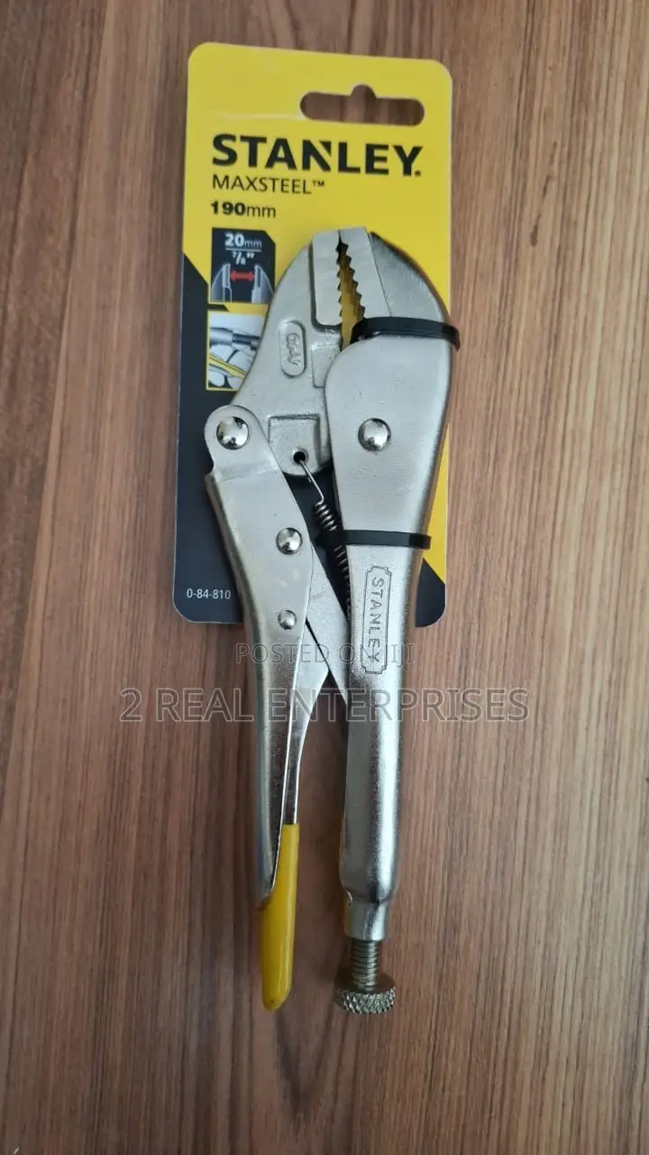 Stanley MaxSteel 190mm (7.5-Inch) Straight Jaw Locking Pliers