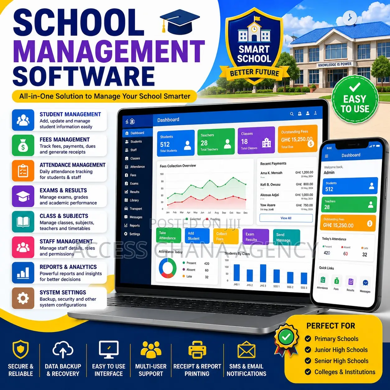 School Management Software – Students, Fees, Results Management