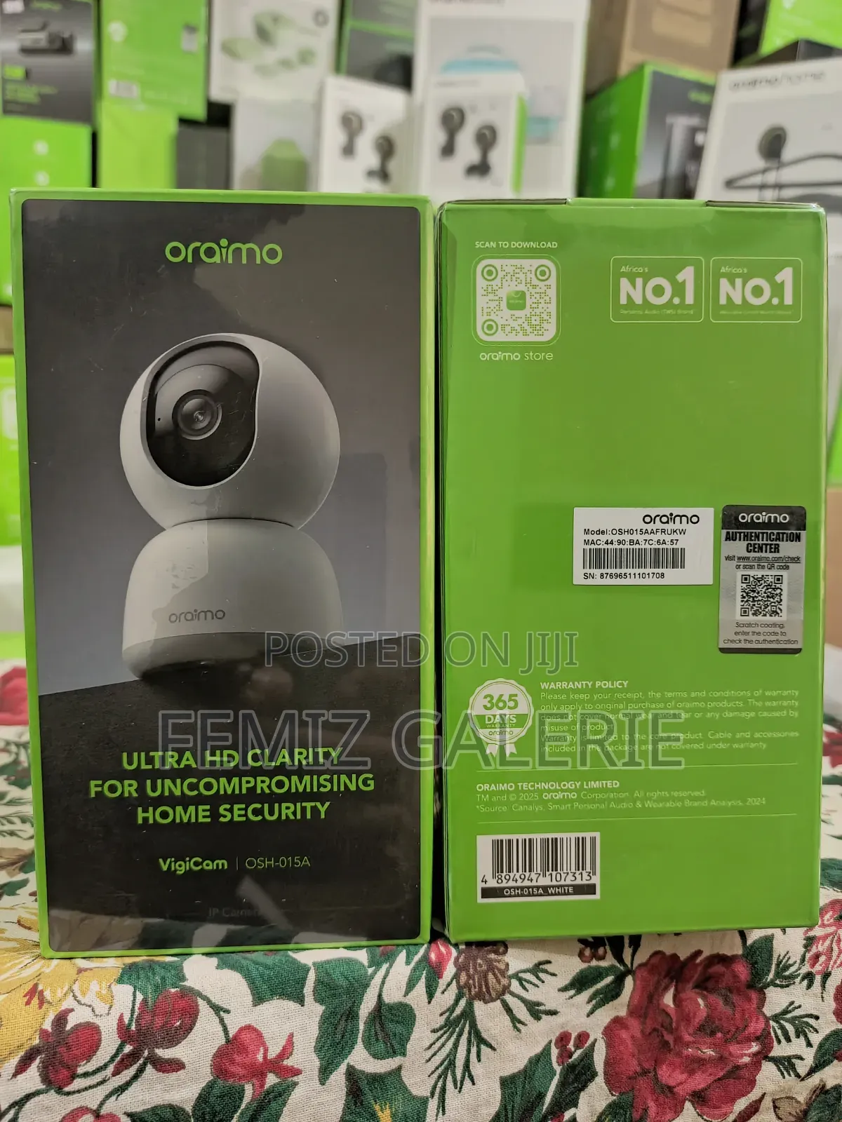 Oraimo Vigicam 3MP Ultra HD Night Vision IP Camera