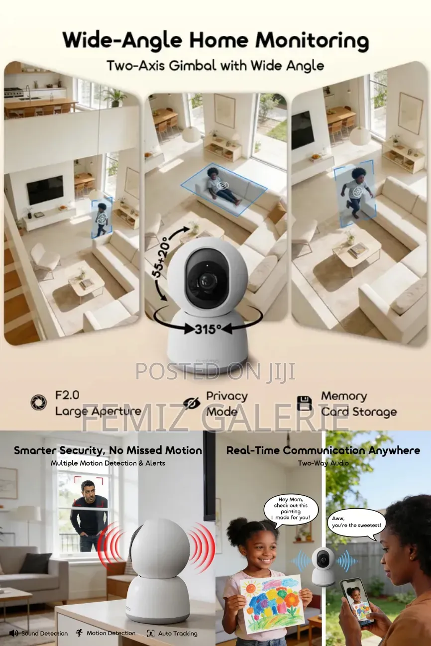 Oraimo Vigicam 3MP Ultra HD Night Vision IP Camera