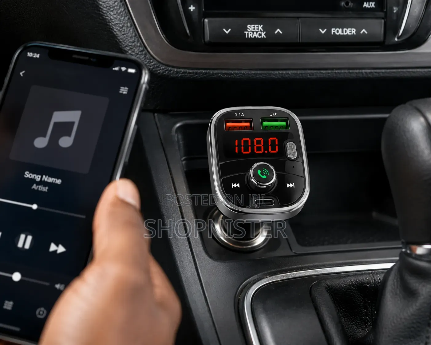 Car MP3 Player Bluetooth FM Transmitter Fast Charger