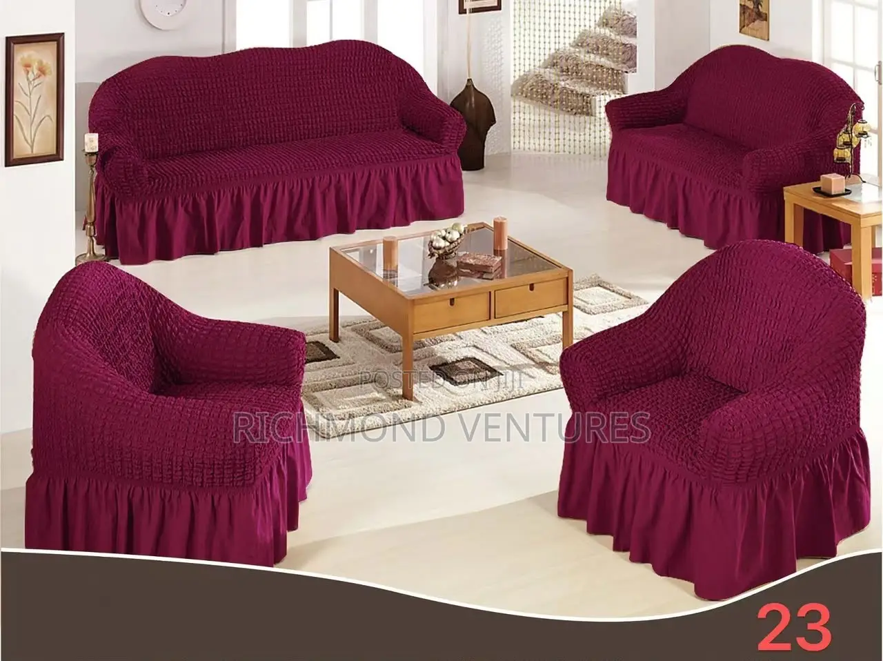 Luxurious Skirt Sofa Available in Different Colors