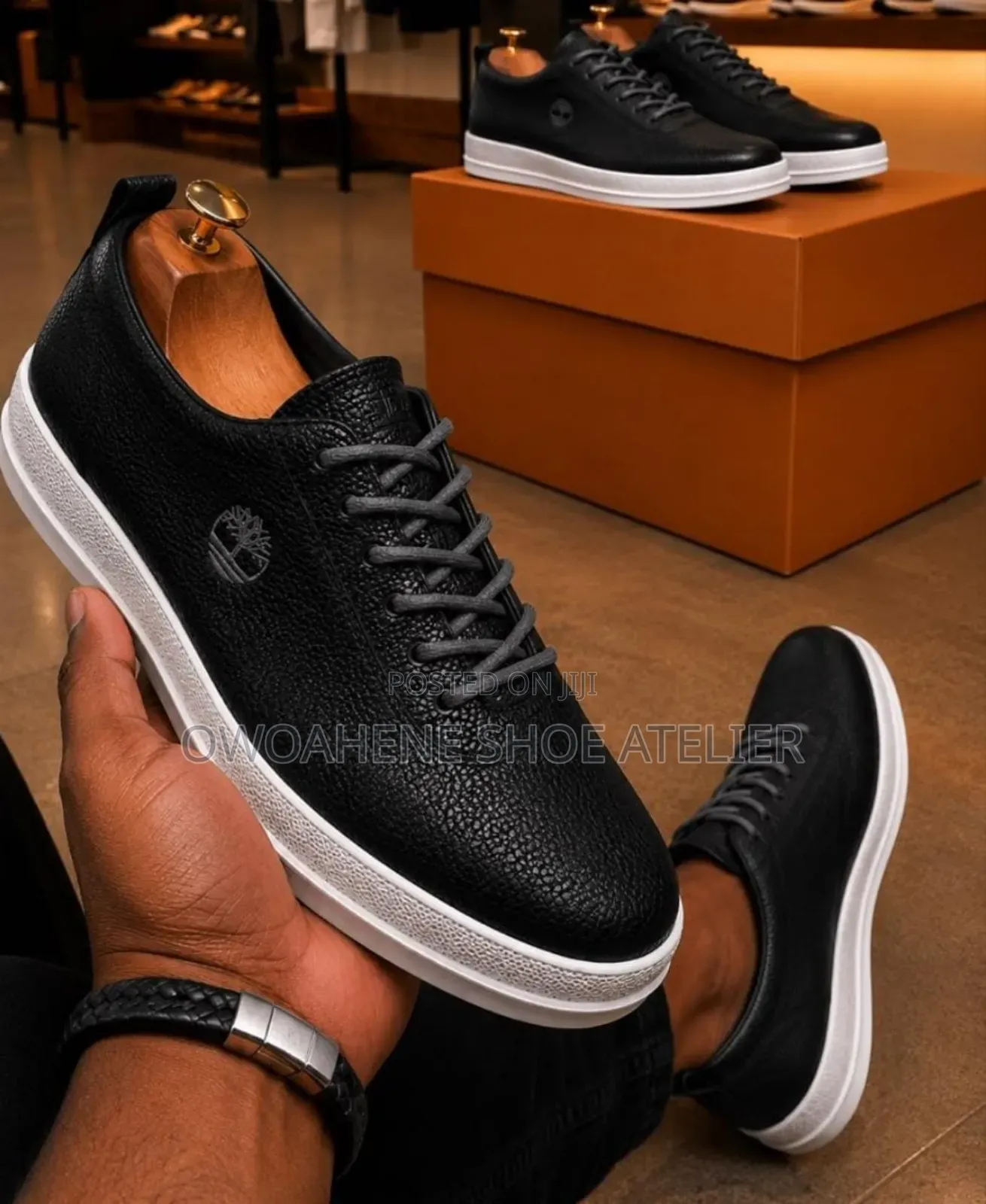 Timberland Men's Textured Leather Casual Sneakers