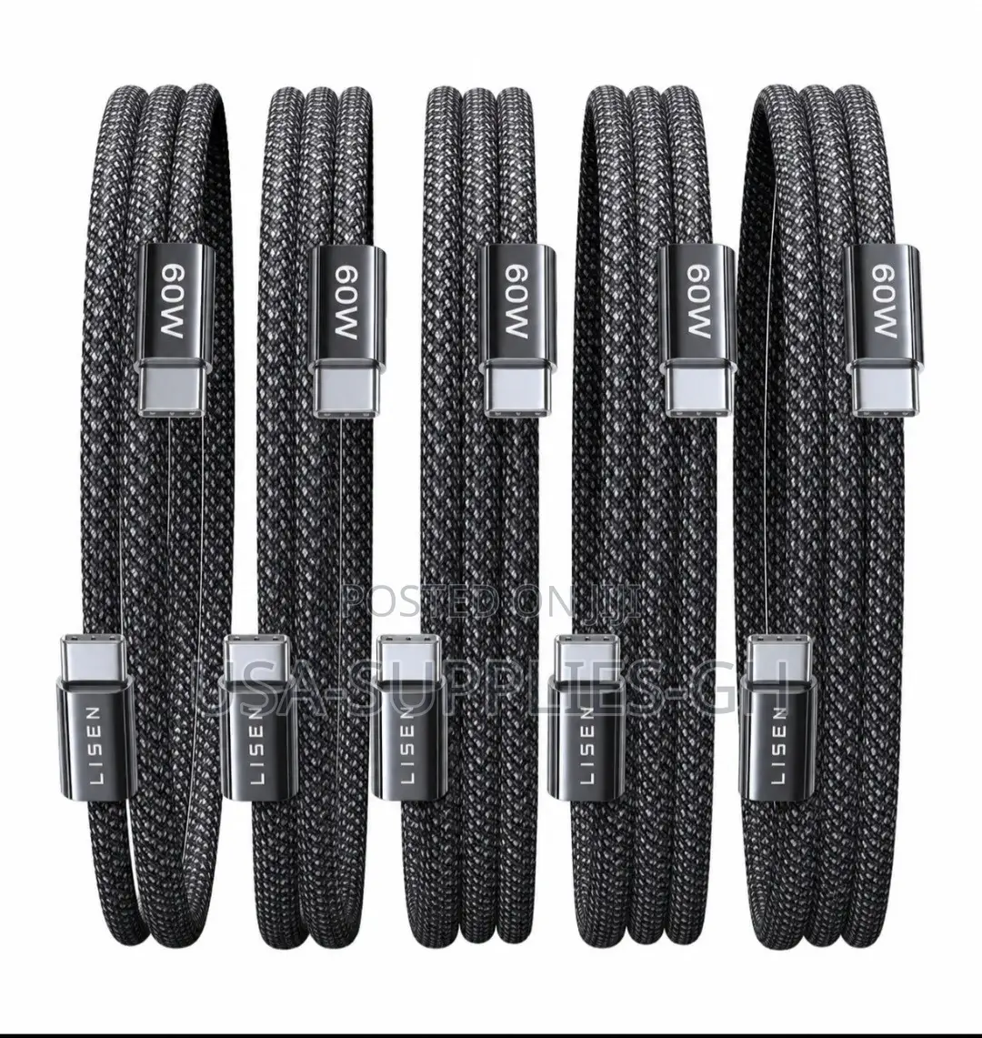 Lisen USB C to USB C Braided Fast Charging Cable (60w 6.6 Ft )From Usa