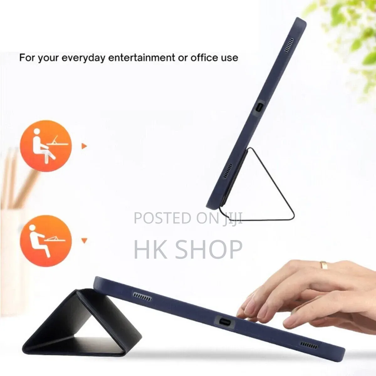 Samsung Galaxy Tab S7+Plus 12.4" Tablet Leather Stand Case Cover