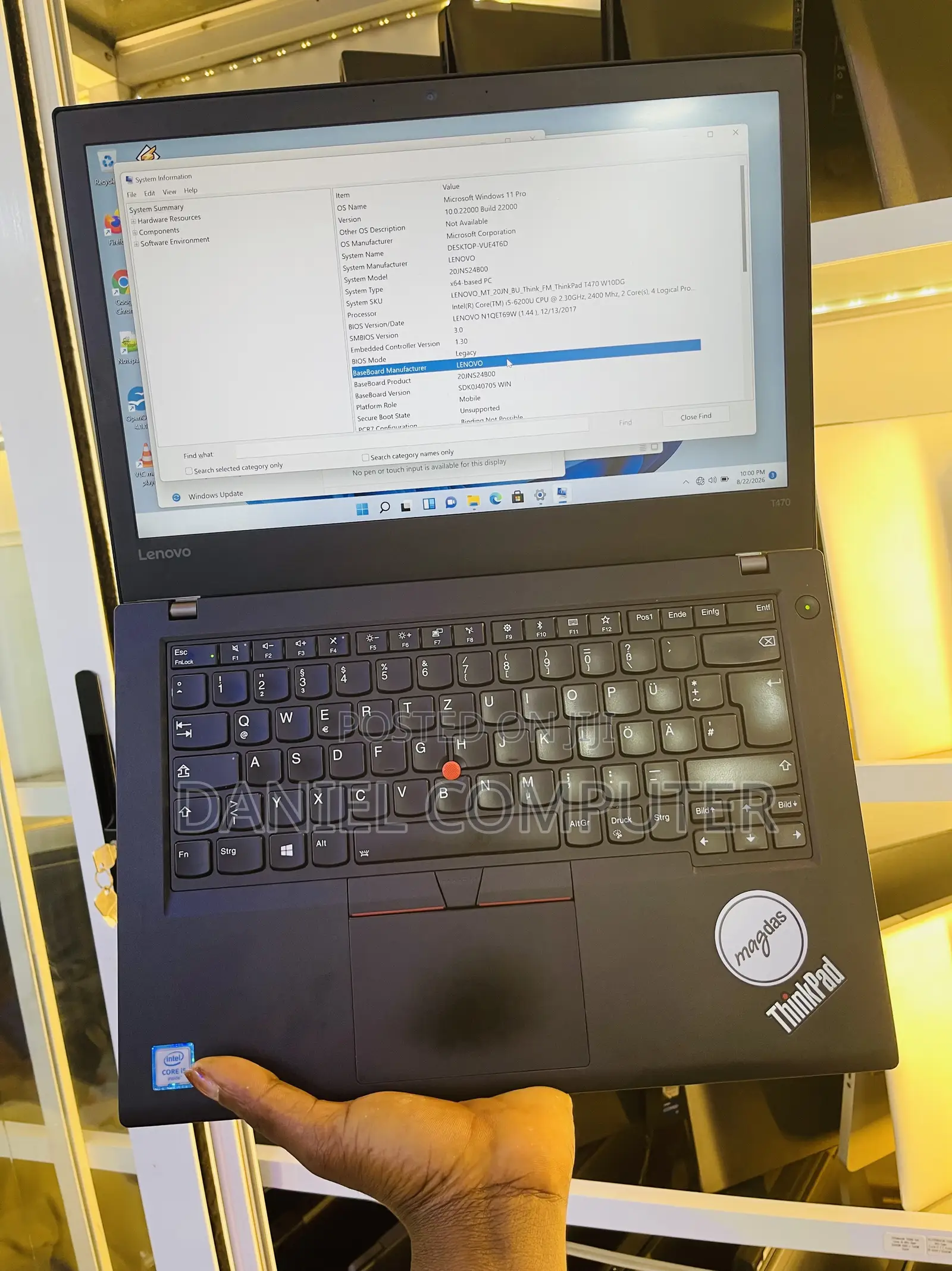 Laptop Lenovo ThinkPad T470 16GB Intel Core i5 SSD 256GB