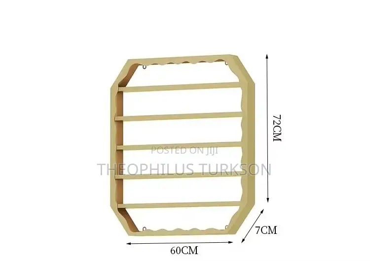 Gold Nail Polish Display Shelf — 5-Piece Set