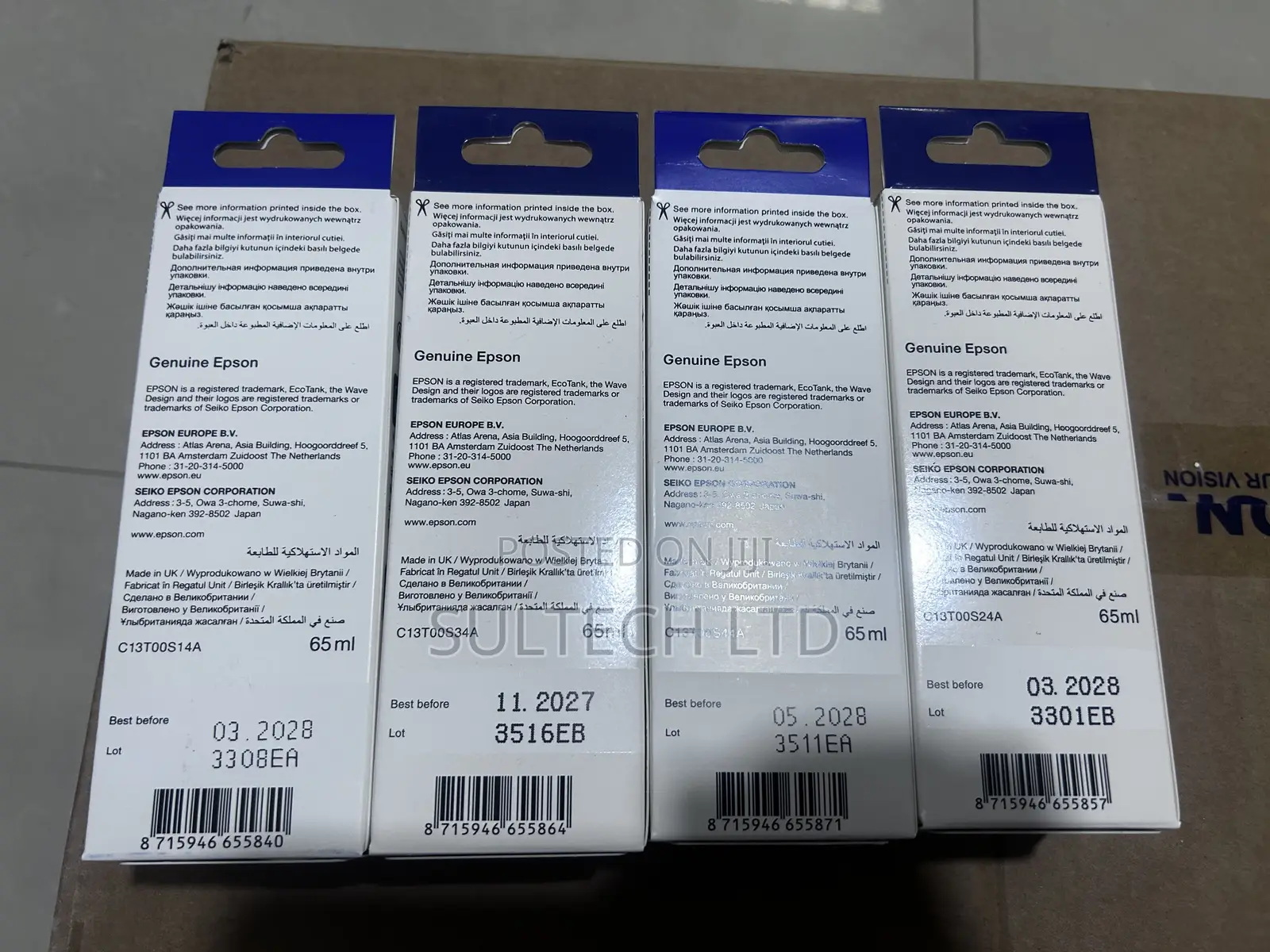Epson 103 Ink(price Is Per Color Not Set)