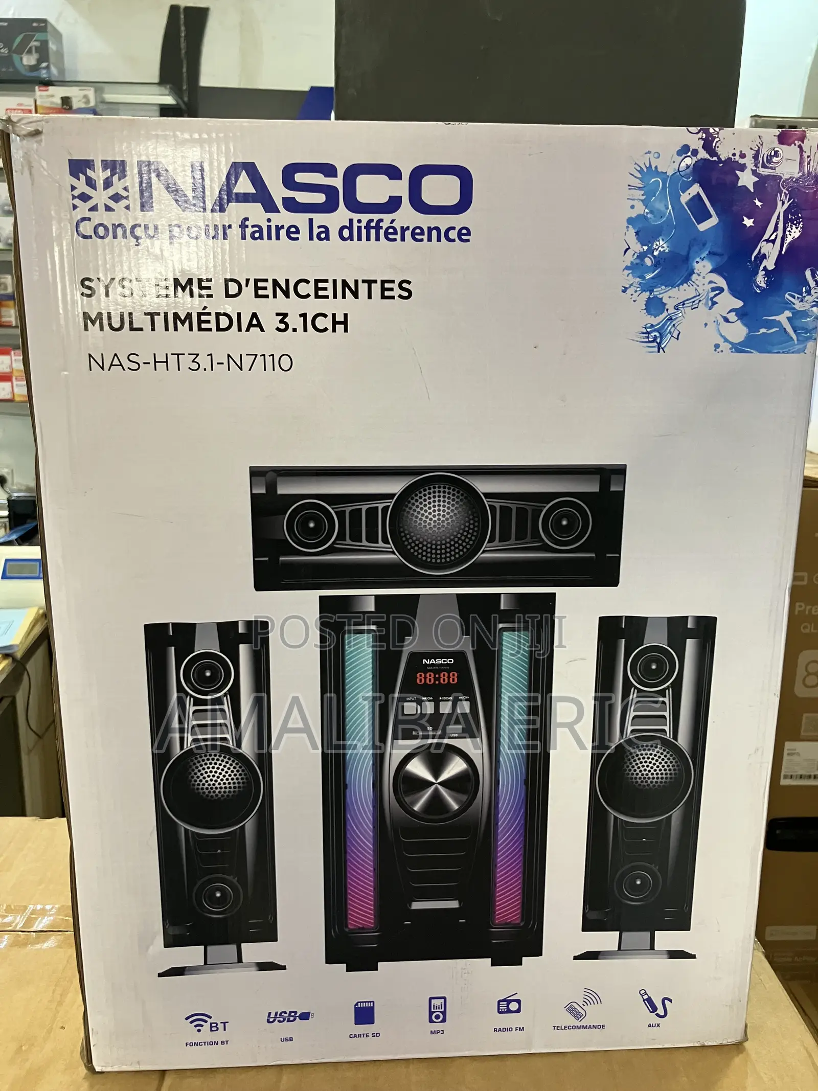 Nasco Home Theater Tall Speakers (Nas-Ht3.1-N7110)
