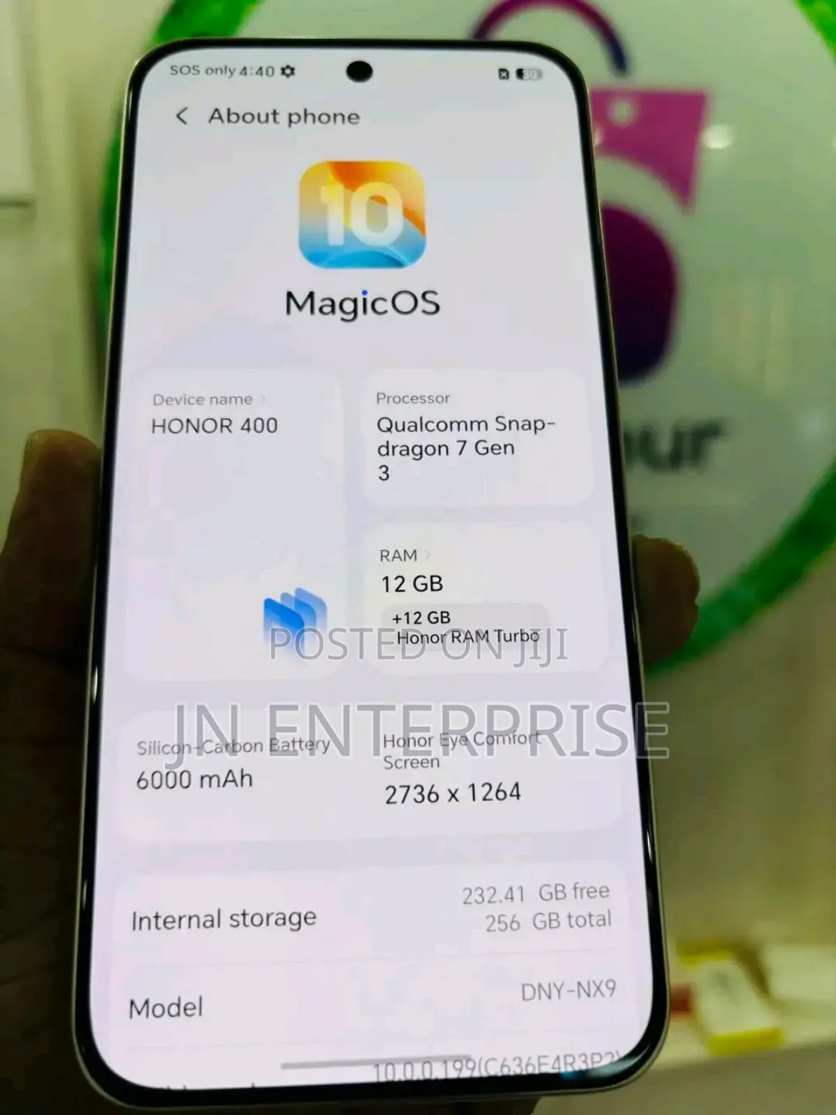New Honor 400 256 GB Gold
