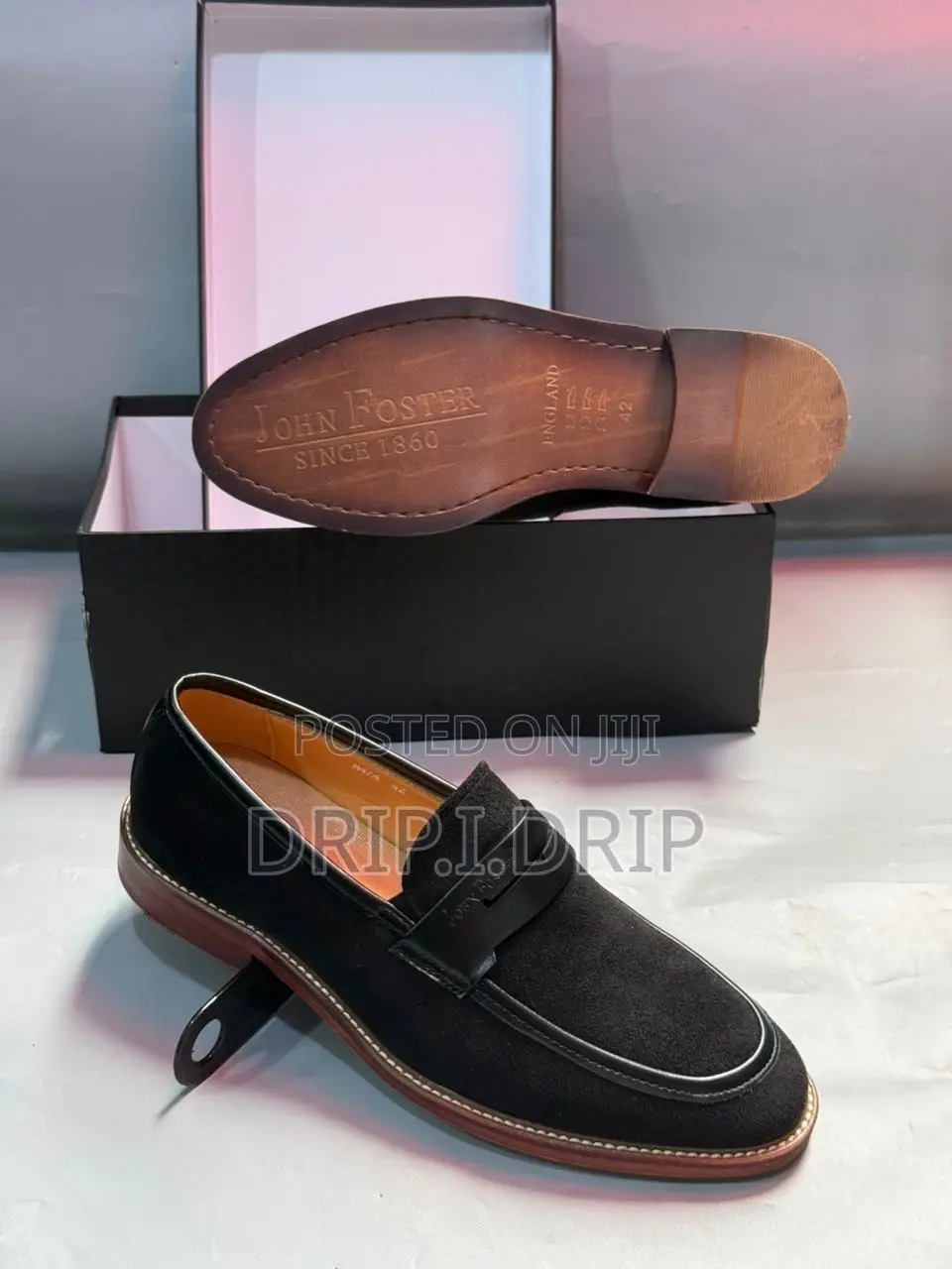 John Foster Suede Men’s Loafers . Comes in Box . Highly Authentic