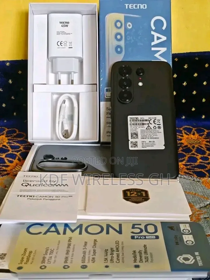 New Tecno Camon 50 Pro 256 GB Black
