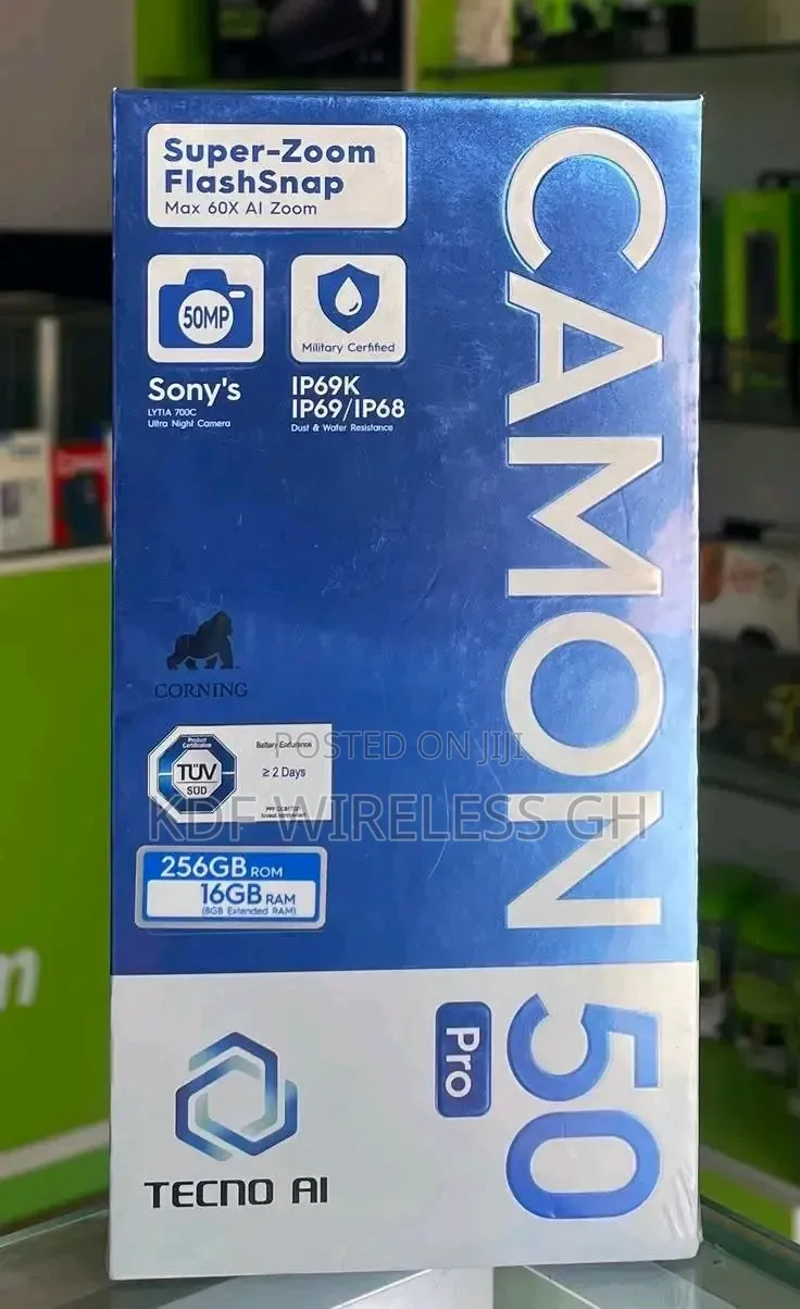 New Tecno Camon 50 Pro 256 GB Black